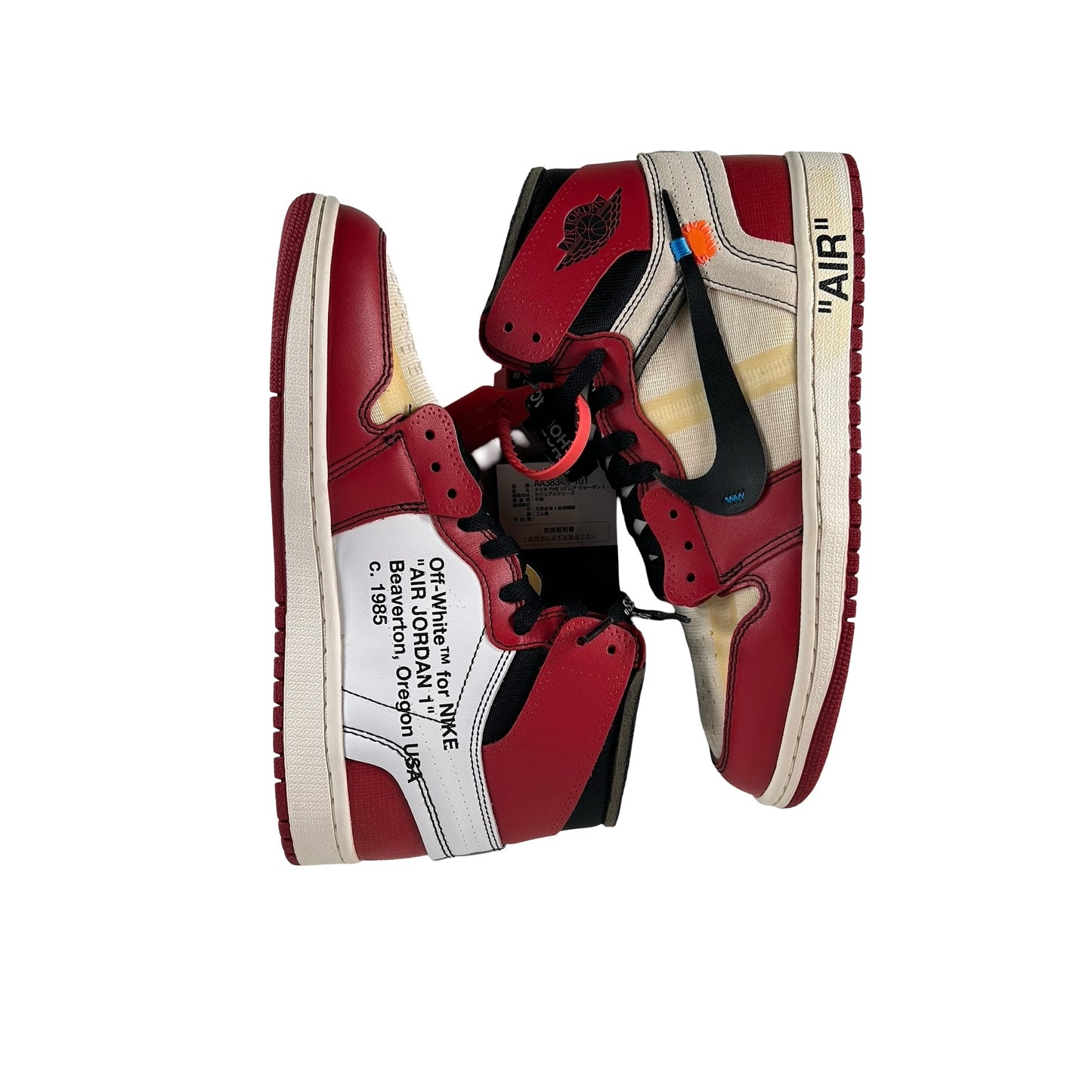 AA3834 101 Jordan 1 High Off-White Chicago [CONDITIONAL] - 8 M (Yellowing)