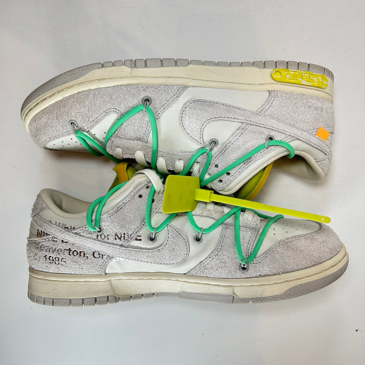 DJ0950 106 Nike Dunk Low Off-White Lot 14 [USED] - 10.5 M (Used)