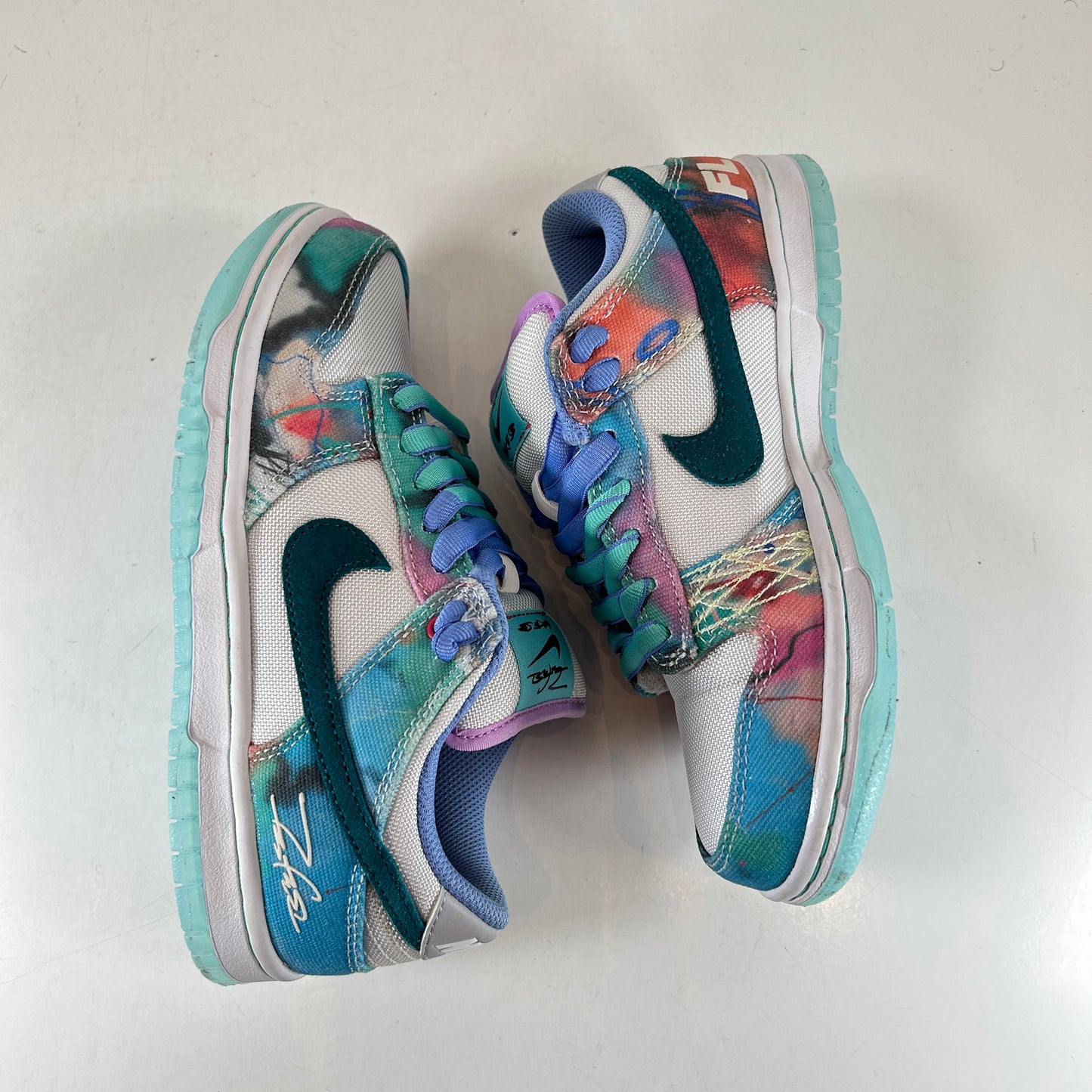 HF6061 400 Nike SB Dunk Low Futura Laboratories Bleached Aqua [USED] - 4 (Used) (No Box)