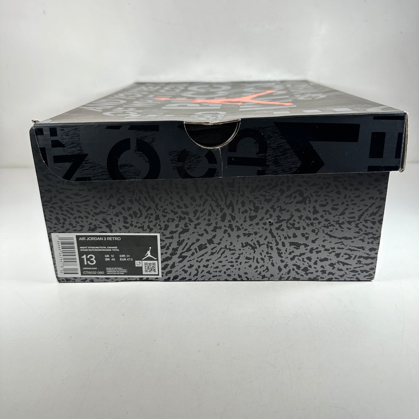 CT8532 080 Jordan 3 Retro Fear Pack (2023) [USED] - 13 M (Used)