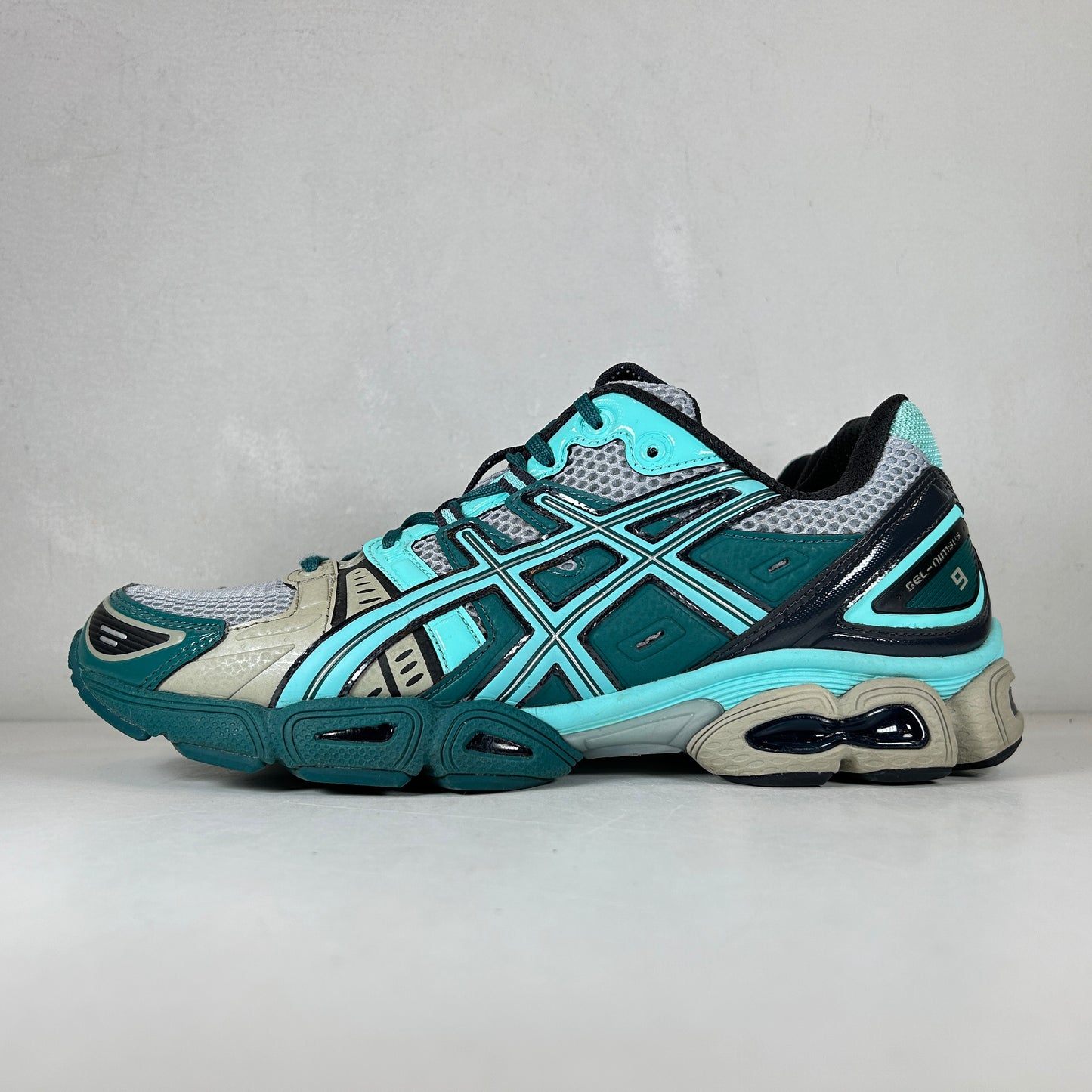 1201A442 020 ASICS UB3-S Gel-Nimbus 9 Kiko Kostadinov Piedmont Grey Aruba Blue [USED] - 10.5 M (Used)