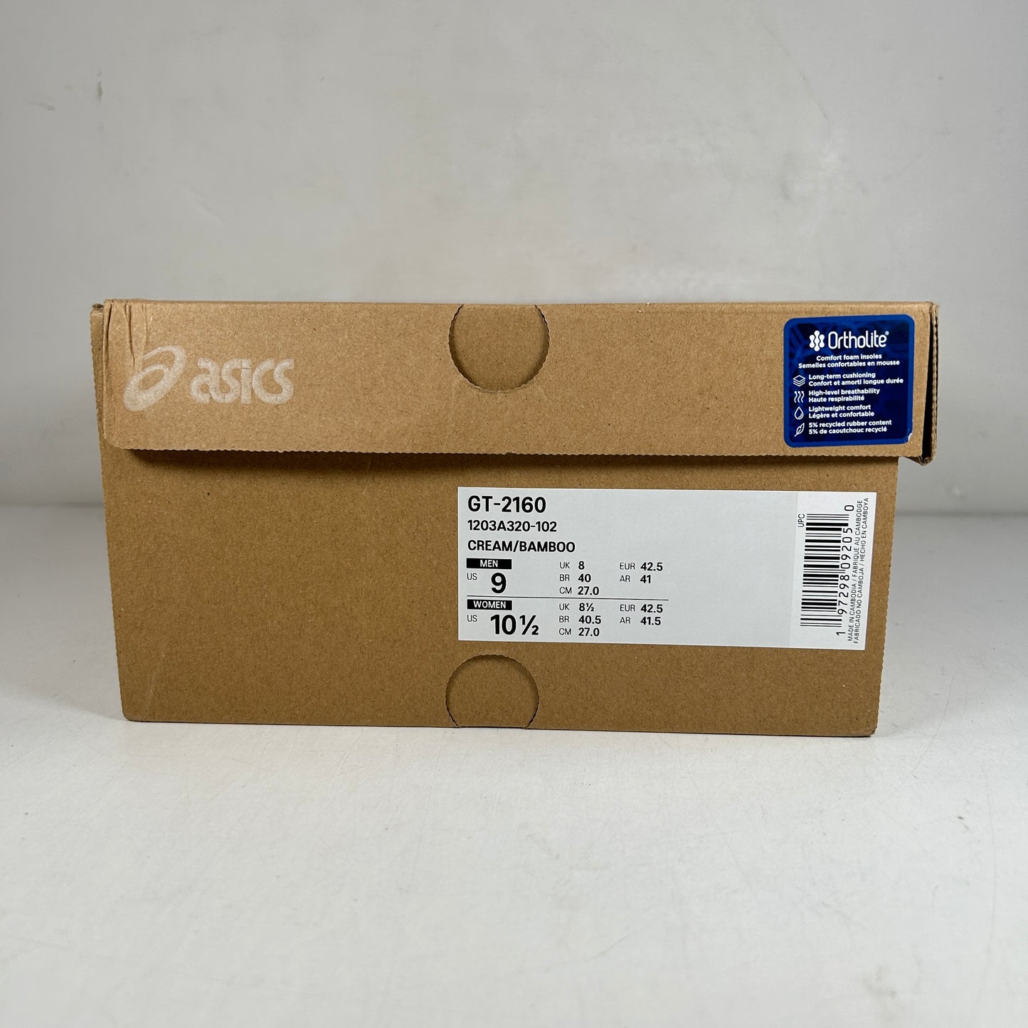 1203A320 102 ASICS GT-2160 Cream Bamboo [USED] - 9 M (Used)