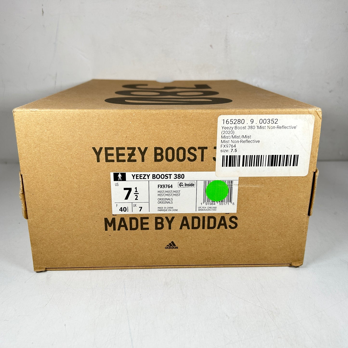 FX9764 adidas Yeezy Boost 380 Mist [USED] - 7.5 M (Used)