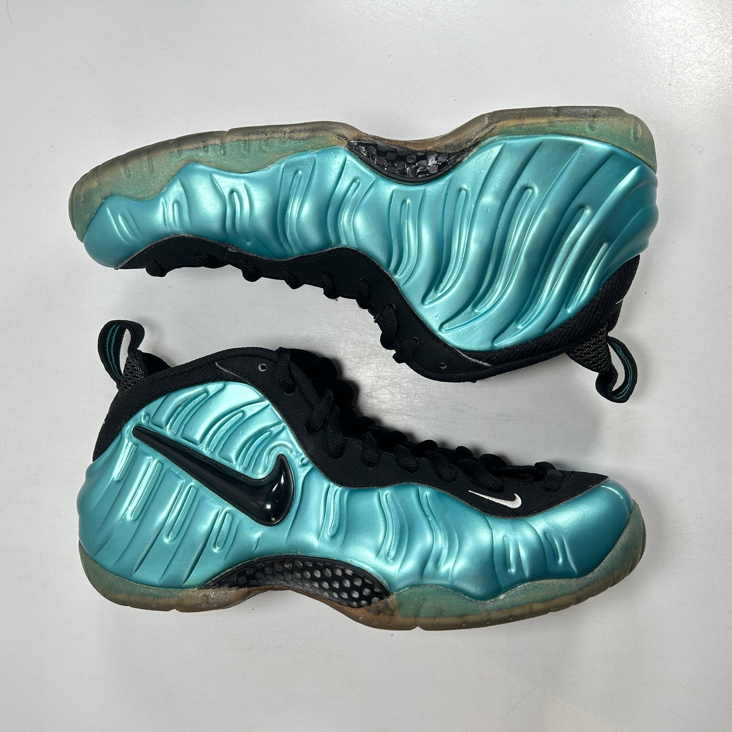 624041 410 Nike Air Foamposite Pro Electric Blue [USED] - 9.5 M (Used) (No Box)