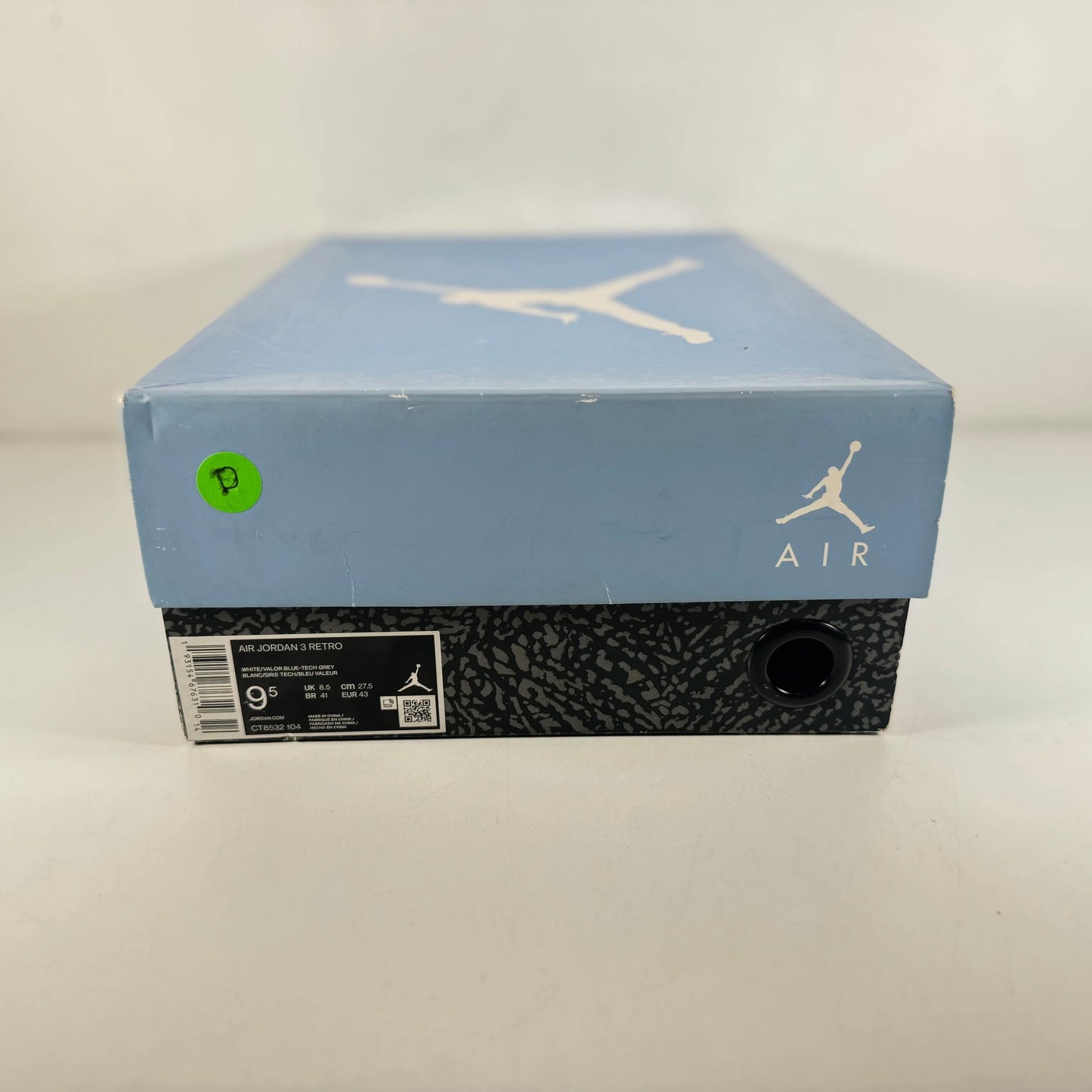 CT8532 104 Jordan 3 Retro UNC (2020) [USED] - 9.5 M (Used)