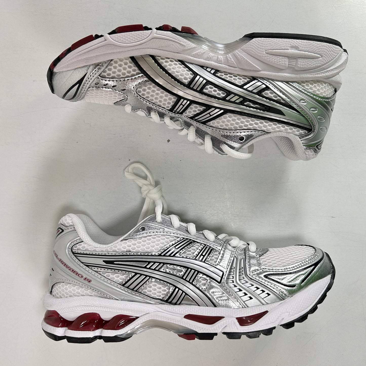 1201A019 104 ASICS Gel-Kayano 14 White Pure Silver [USED] - 4.5 M (VNDS)