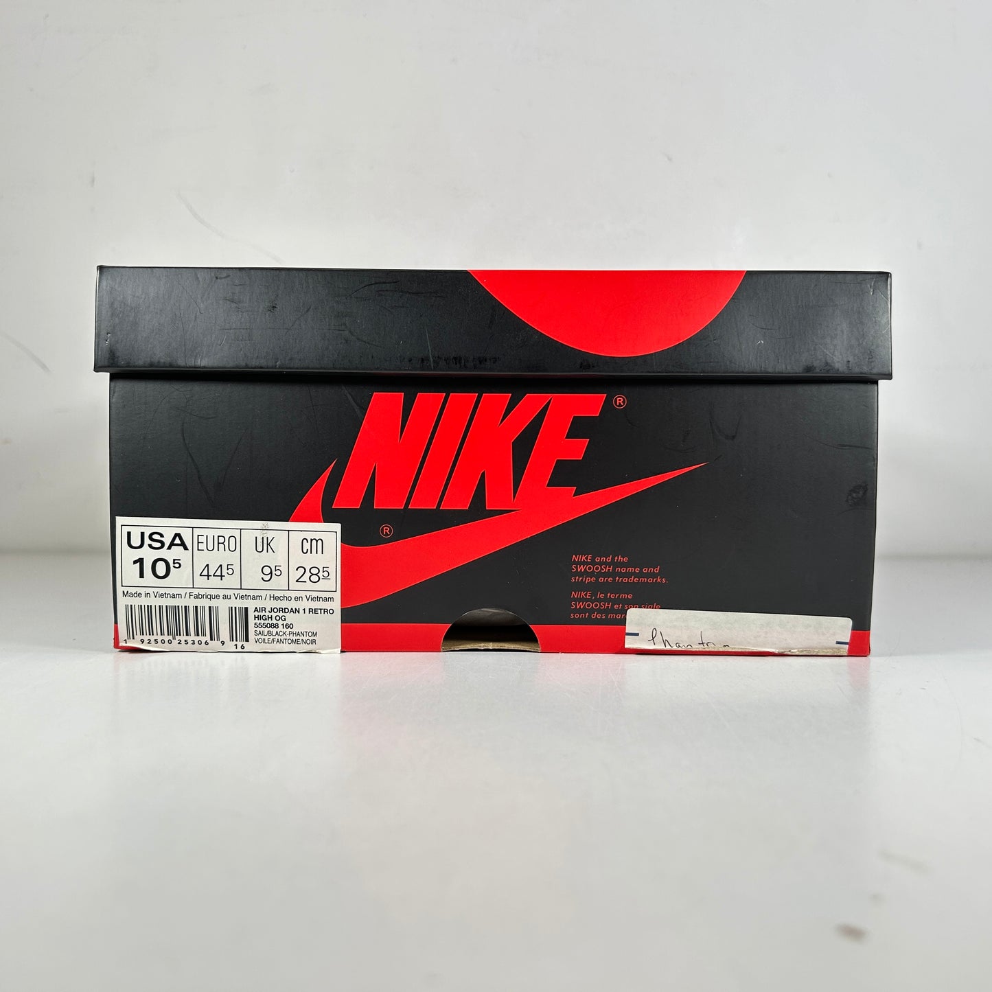 555088 160 Jordan 1 Retro High Phantom Gym Red [USED] - 10.5 M (Used)