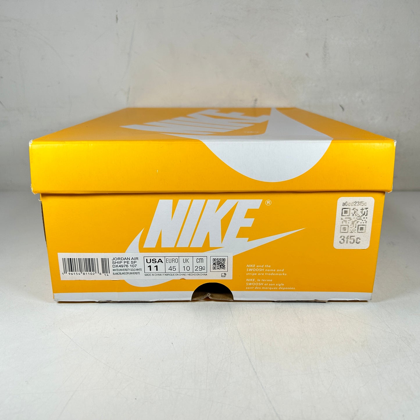 DX4976 107 Nike Jordan Air Ship PE SP University Gold [USED] - 11 M (Used)