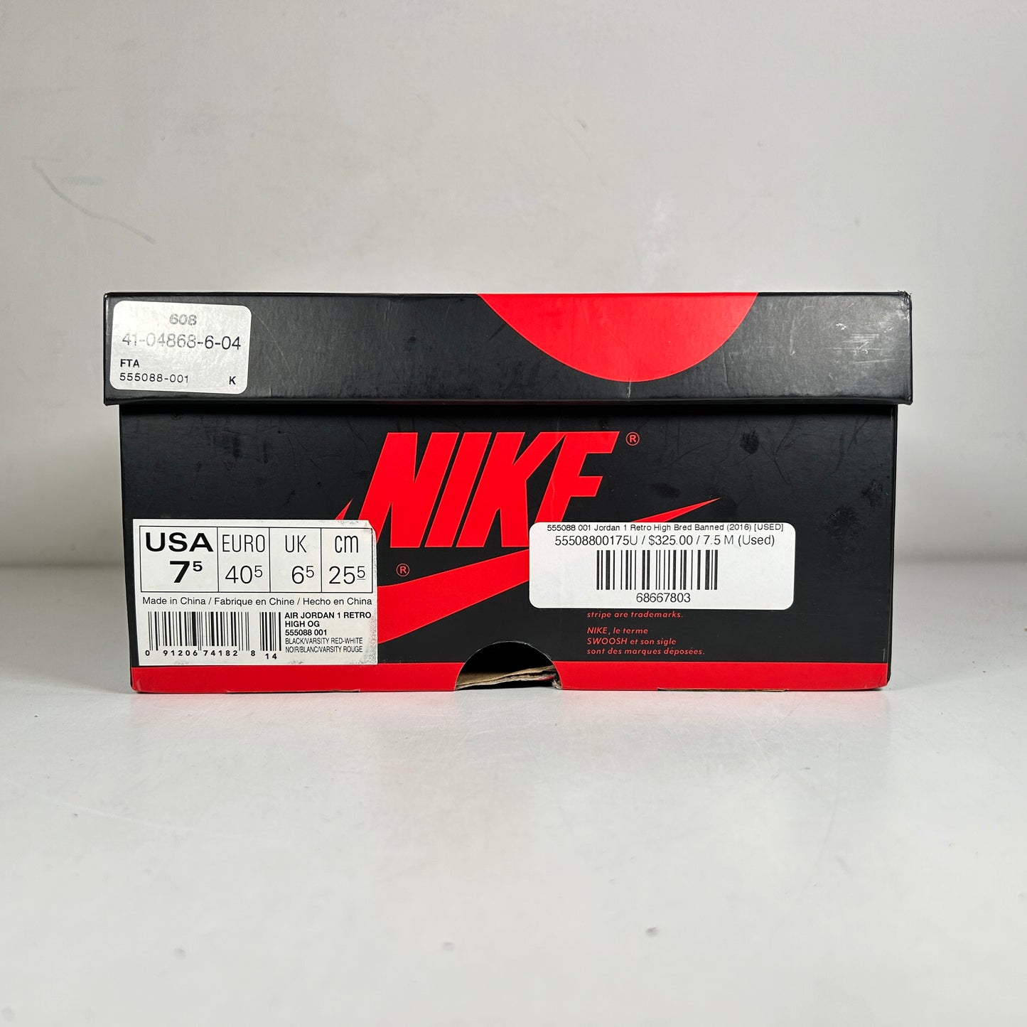 555088 001 Jordan 1 Retro High Bred Banned (2016) [USED] - 7.5 M (Used)