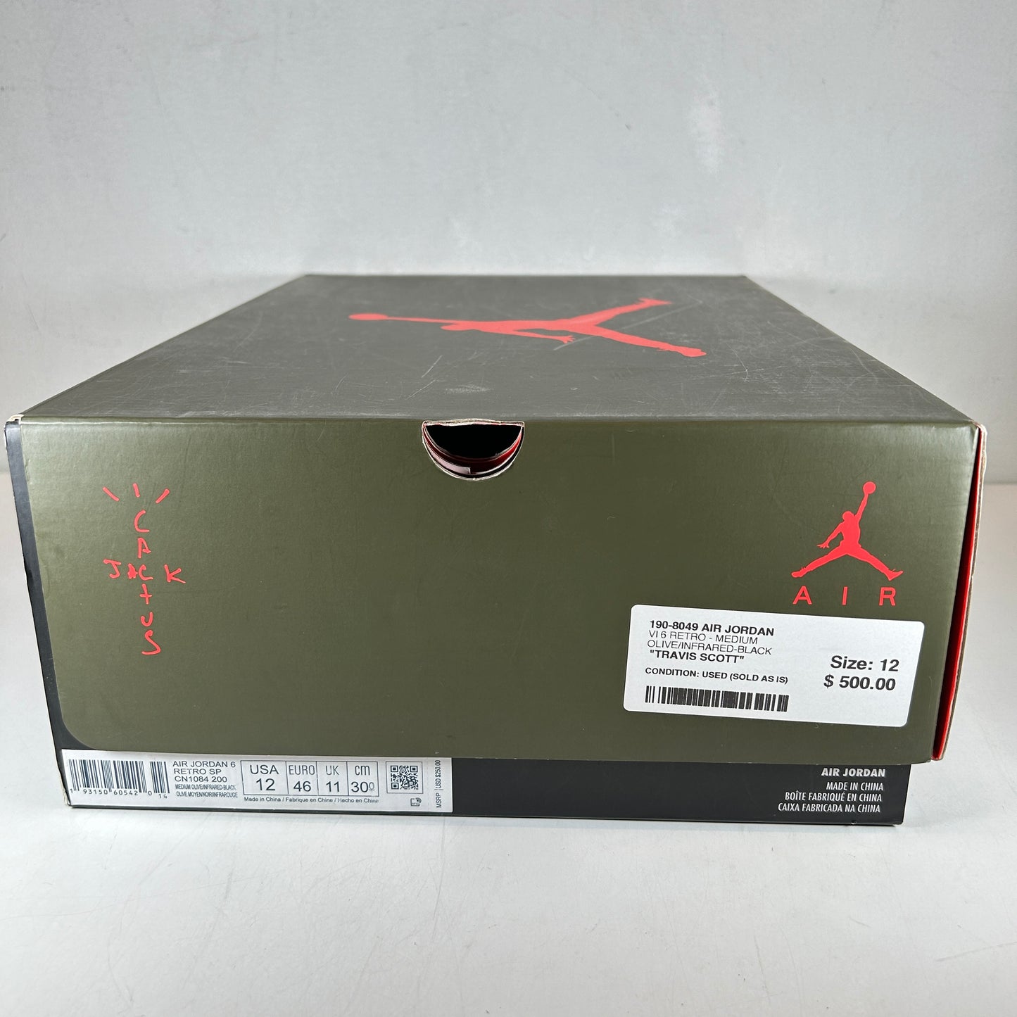 CN1084 200 Jordan 6 Retro Travis Scott [USED] - 12 M (Used2)