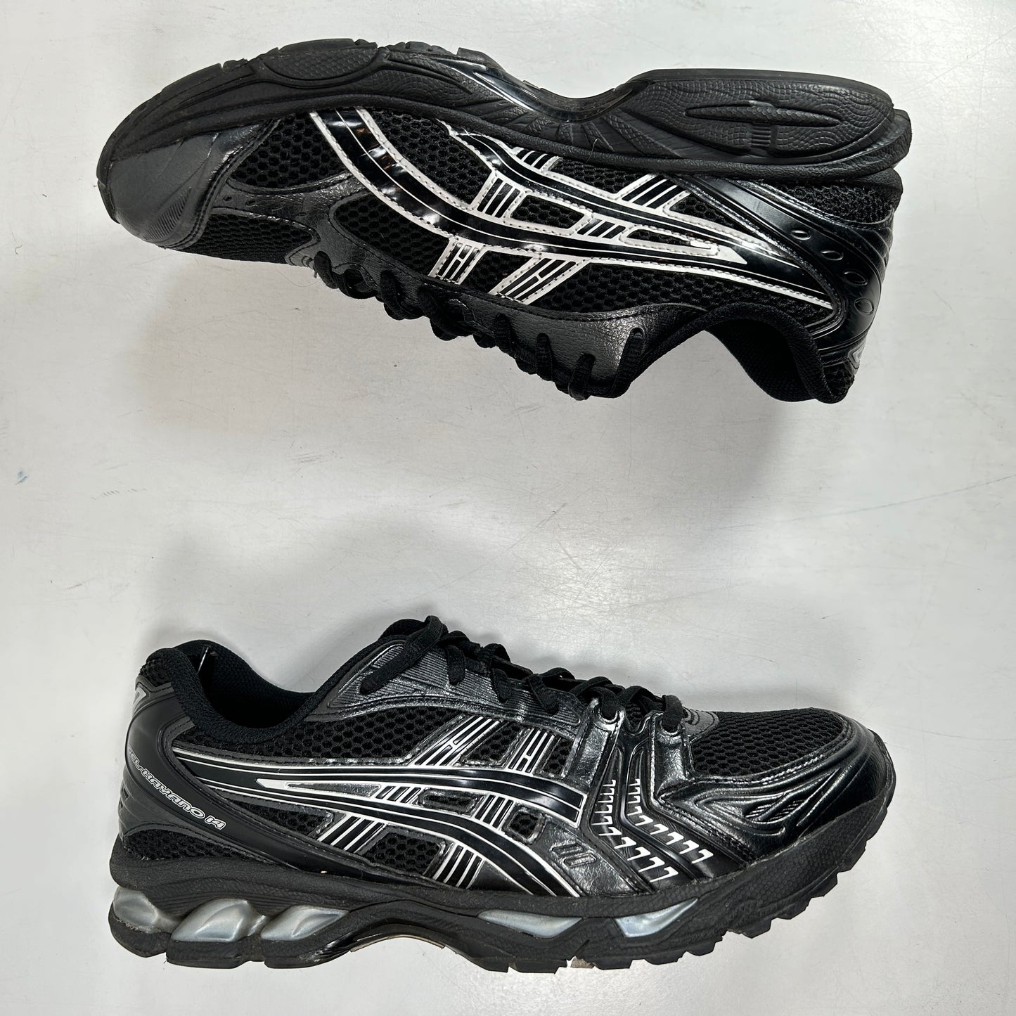 1201A019 006 ASICS Gel-Kayano 14 Black Pure Silver [USED] - 10.5 M (Used)