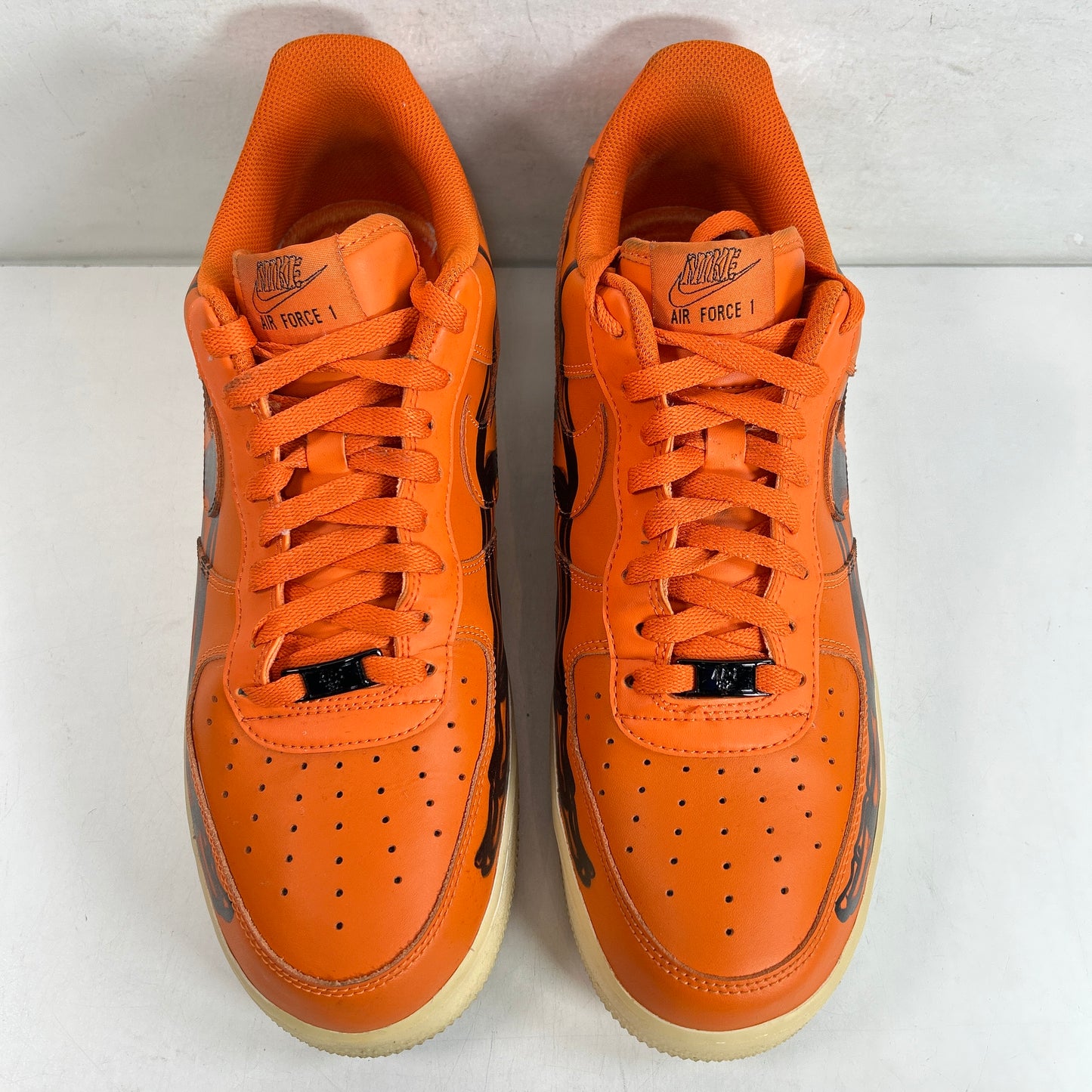 CU8067 800 Nike Air Force 1 Low Orange Skeleton Halloween [USED] - 12 (Used)