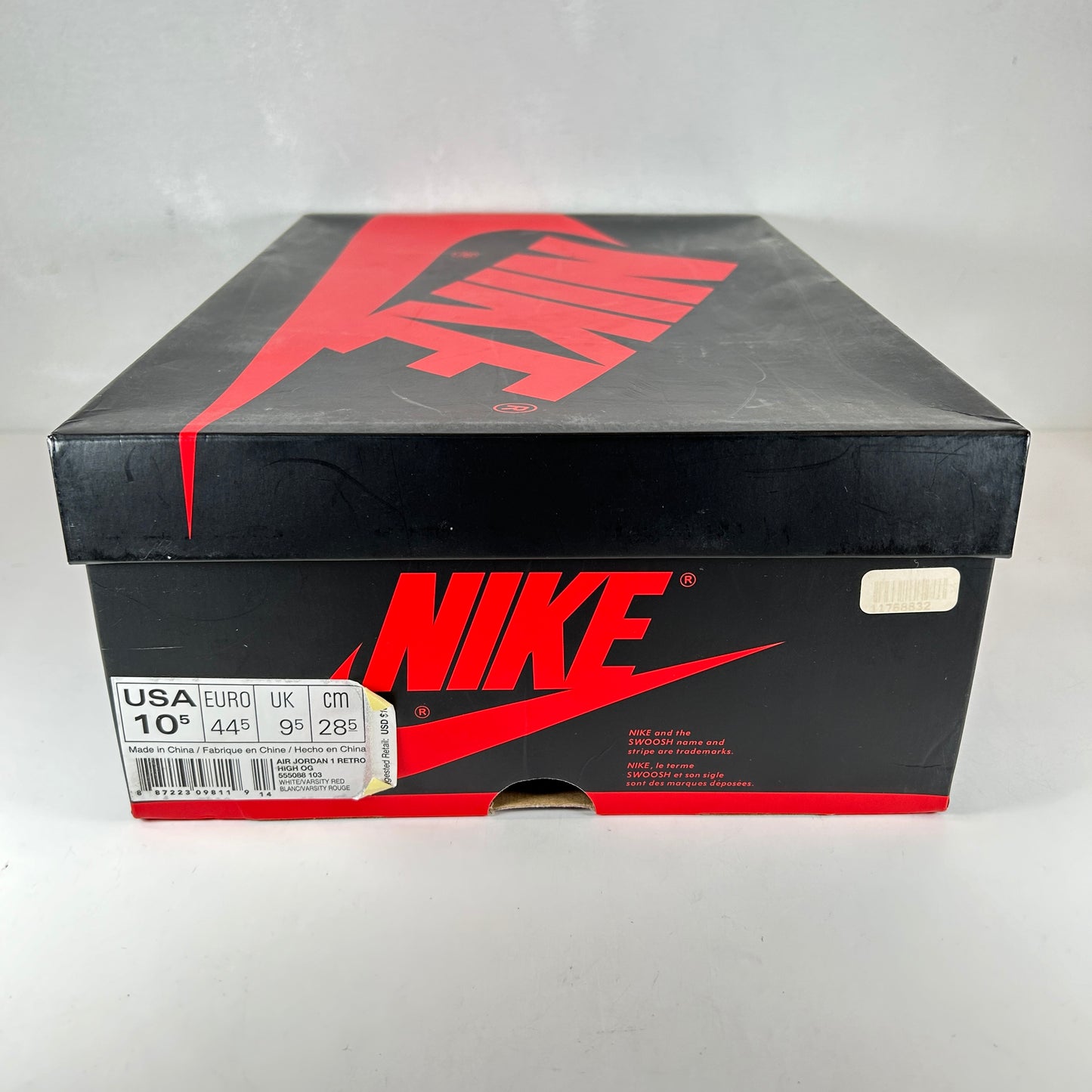 555088 103 Jordan 1 Retro Metallic Red (2017) [USED] - 10.5 M (Used)