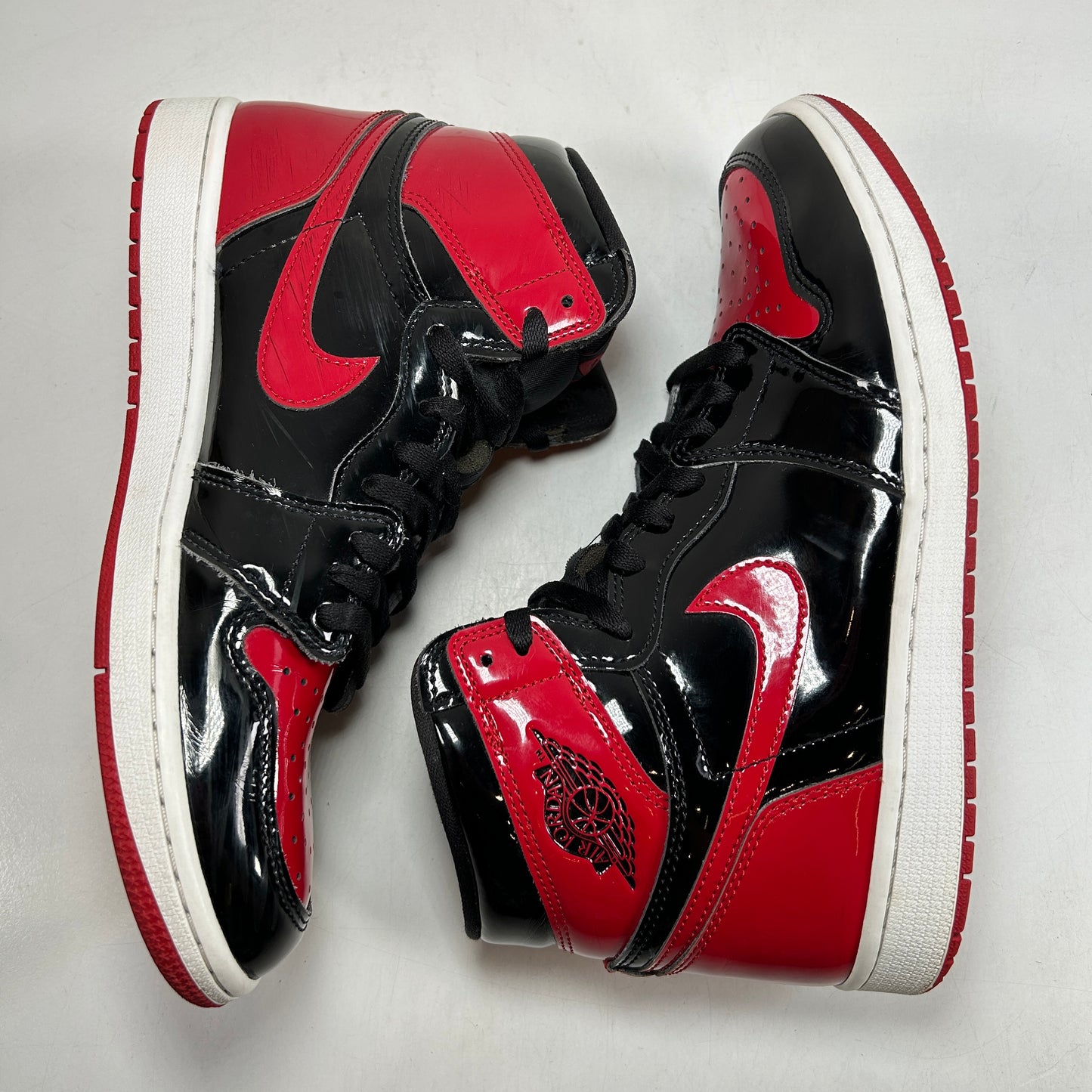 555088 063 Jordan 1 Retro High OG Patent Bred [USED] - 10 M (Used3)