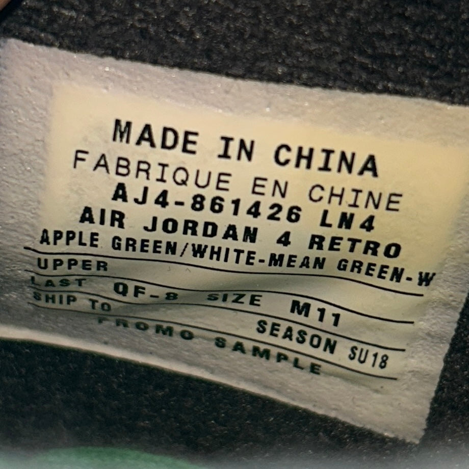 AJ4A61426 LN4 Jordan 4 Retro Wahlburgers SAMPLE [USED] - 11 M (VNDS) (No Box)