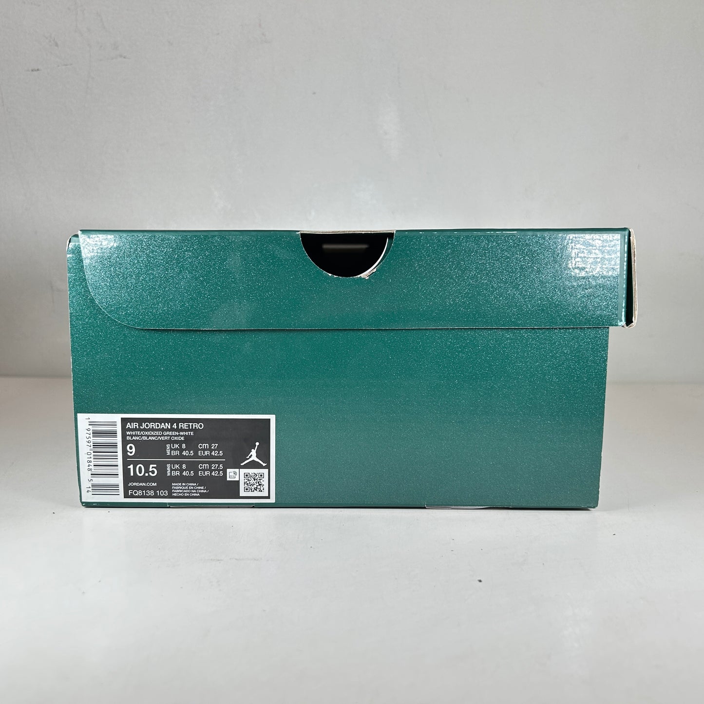 FQ8138 103 Jordan 4 Retro Oxidized Green [USED] - 9 M (Used)