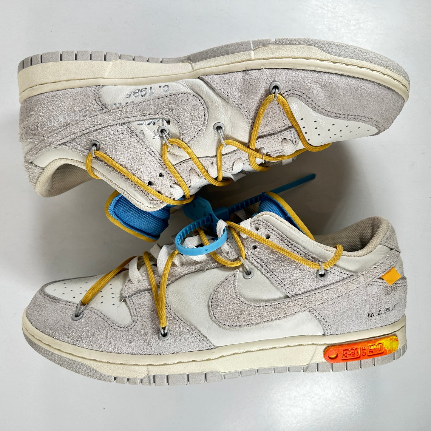 DJ0950 102 Nike Dunk Low Off-White Lot 34 [USED] - 11 M (Used) (Replace Box)