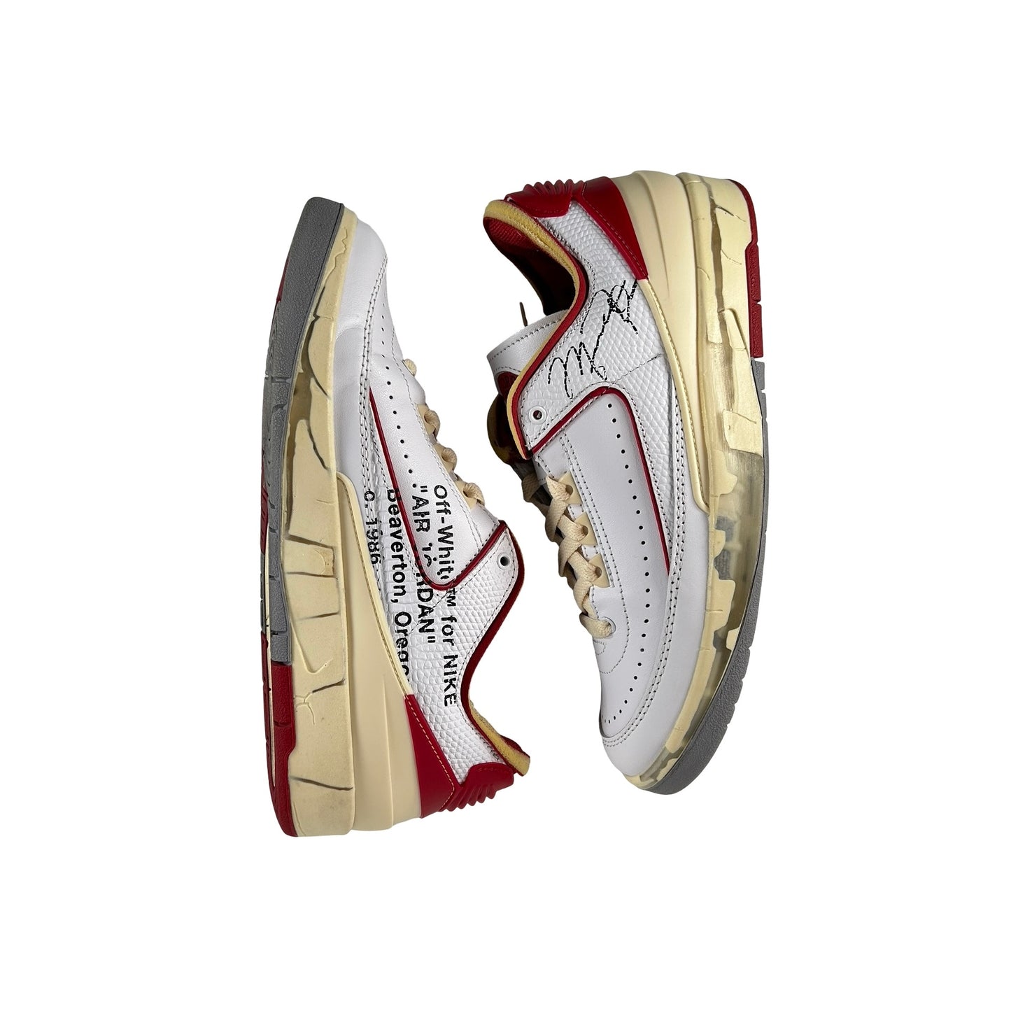 DJ4375 106 Jordan 2 Retro Low SP Off-White White Red [USED] - 6.5 M (Used)
