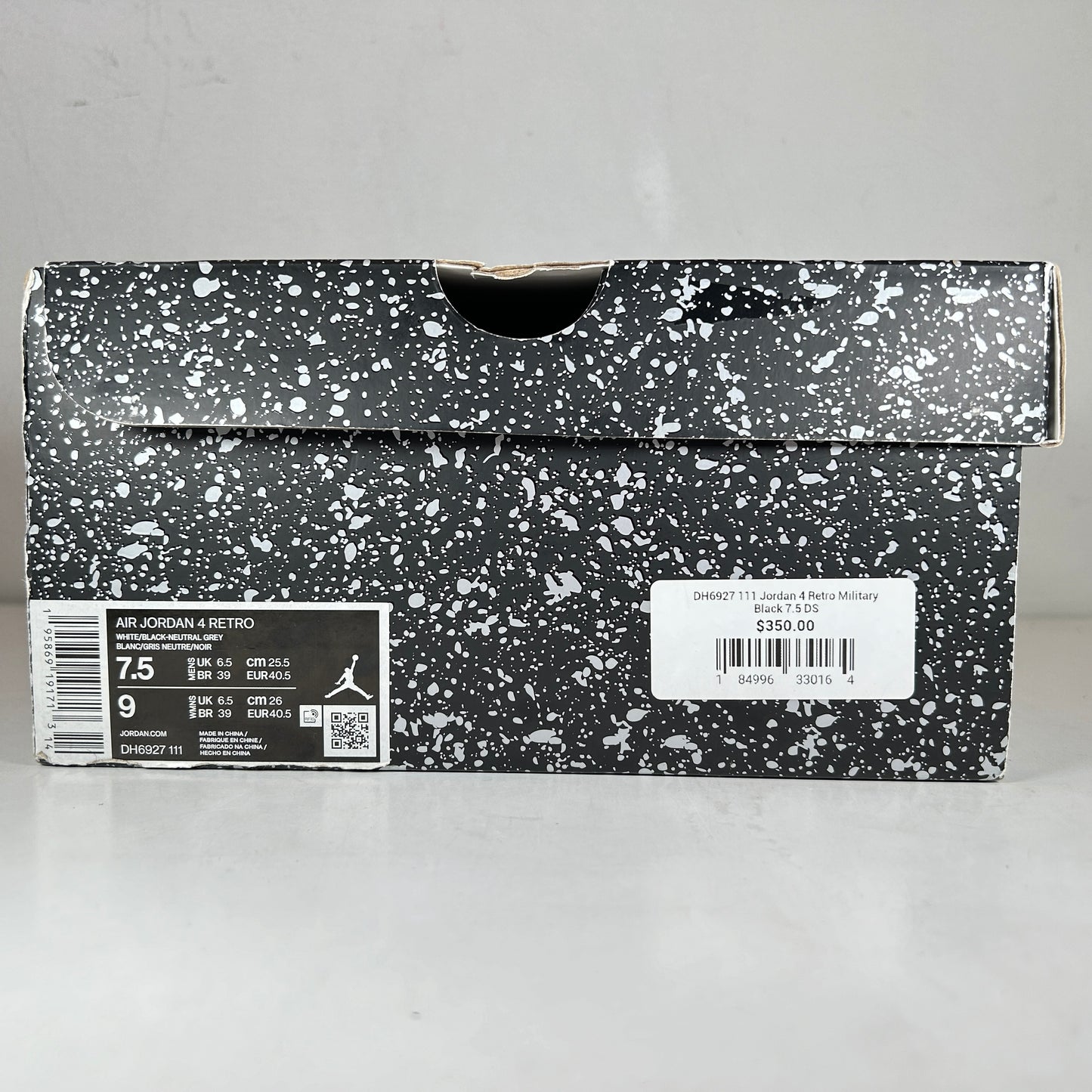 DH6927 111 Jordan 4 Retro Military Black [USED] - 7.5 M (Used)