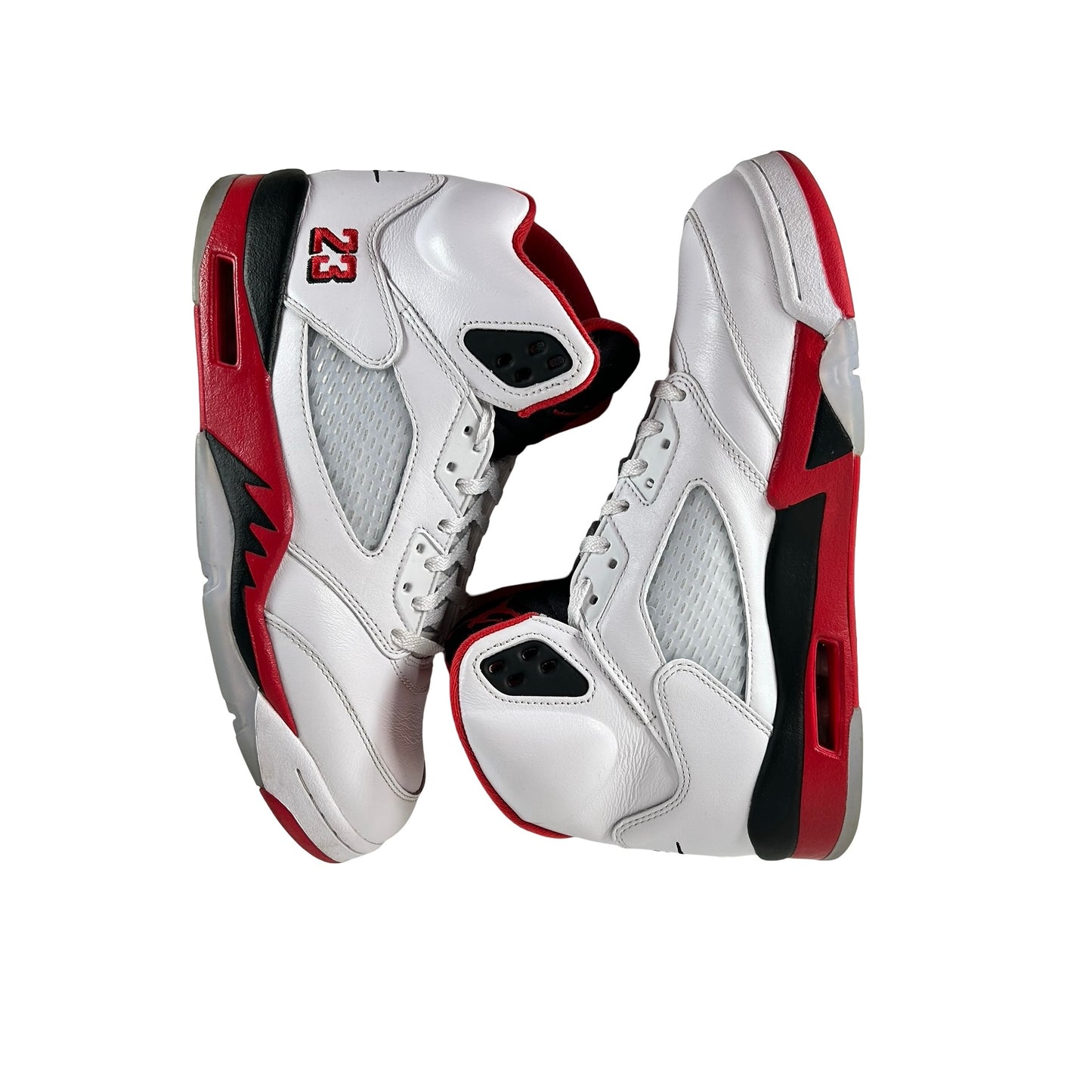 HQ7978 101 Jordan 5 Retro Fire Red Black Tongue (2025) [USED] - 9 M (Used)