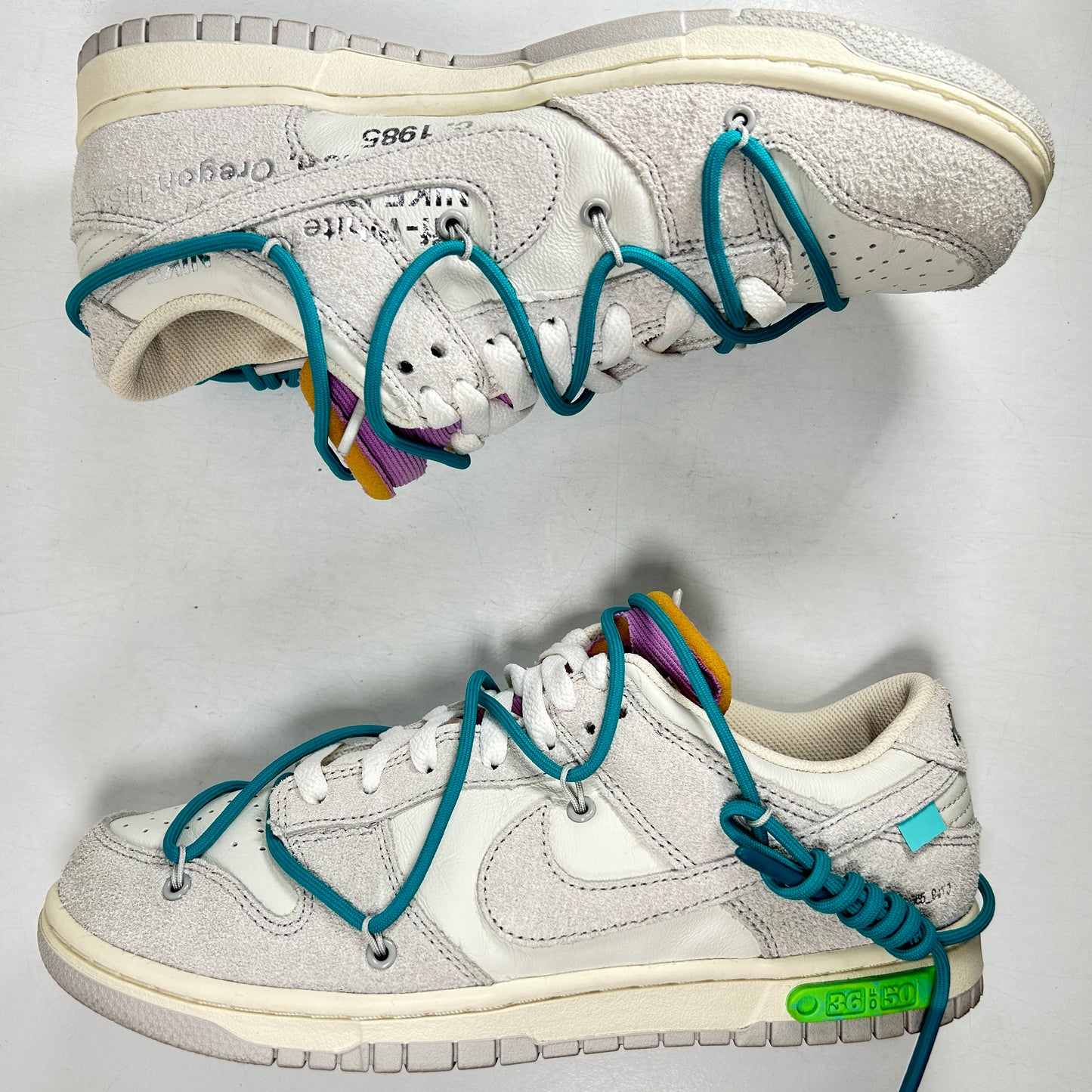 DJ0950 107 Nike Dunk Low Off-White Lot 36 [USED] - 8.5 M (Used)