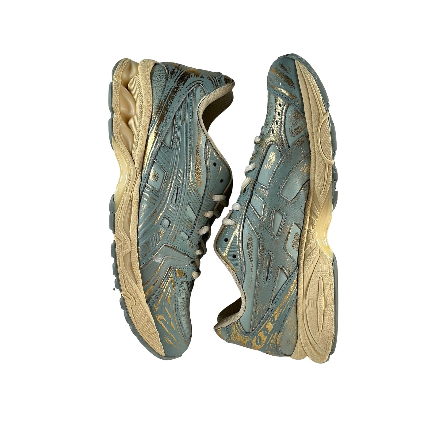 1203A476 200 ASICS Gel-Kayano 14 Pure Gold Cold Moss [USED] - 9.5 M (Used)