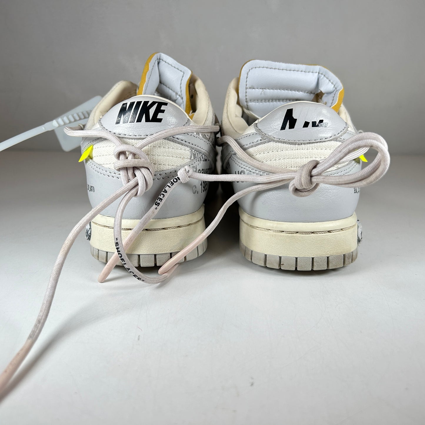 DM1602 123 Nike Dunk Low Off-White Lot 49 [USED] - 8.5 M (Used) (Missing Right Insole)