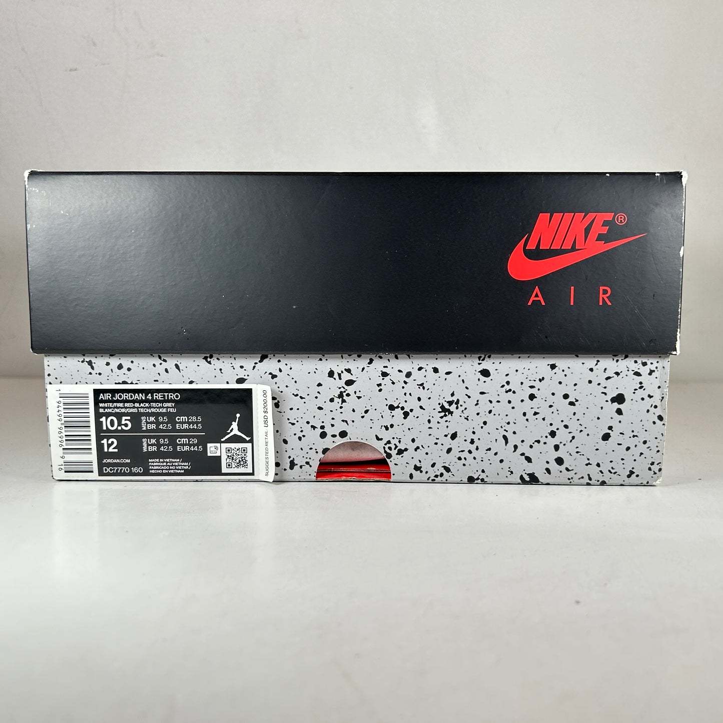 DC7770 160 Jordan 4 Retro Fire Red (2020) [USED] - 10.5 M (Used2)