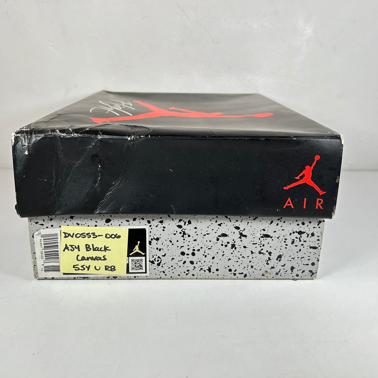 DV0553 006 Jordan 4 Retro Black Canvas GS [USED] - 5.5 Y (Used) (Replace Box)