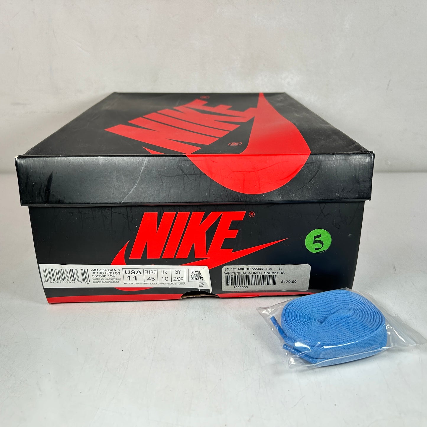 555088 134 Jordan 1 University Blue [USED] - 11 M (Used5)