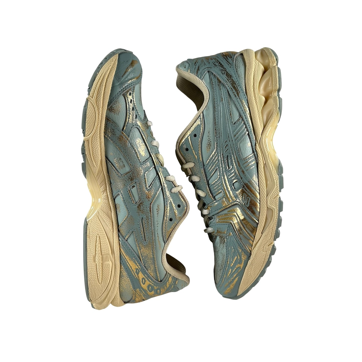 1203A476 200 ASICS Gel-Kayano 14 Pure Gold Cold Moss [USED] - 9.5 M (Used)
