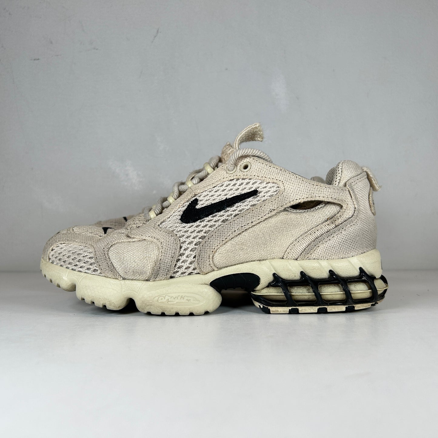 CQ5486 200 Nike Air Zoom Spiridon Cage 2 Stussy Fossil [USED] - 5.5W (Used) (No Box)