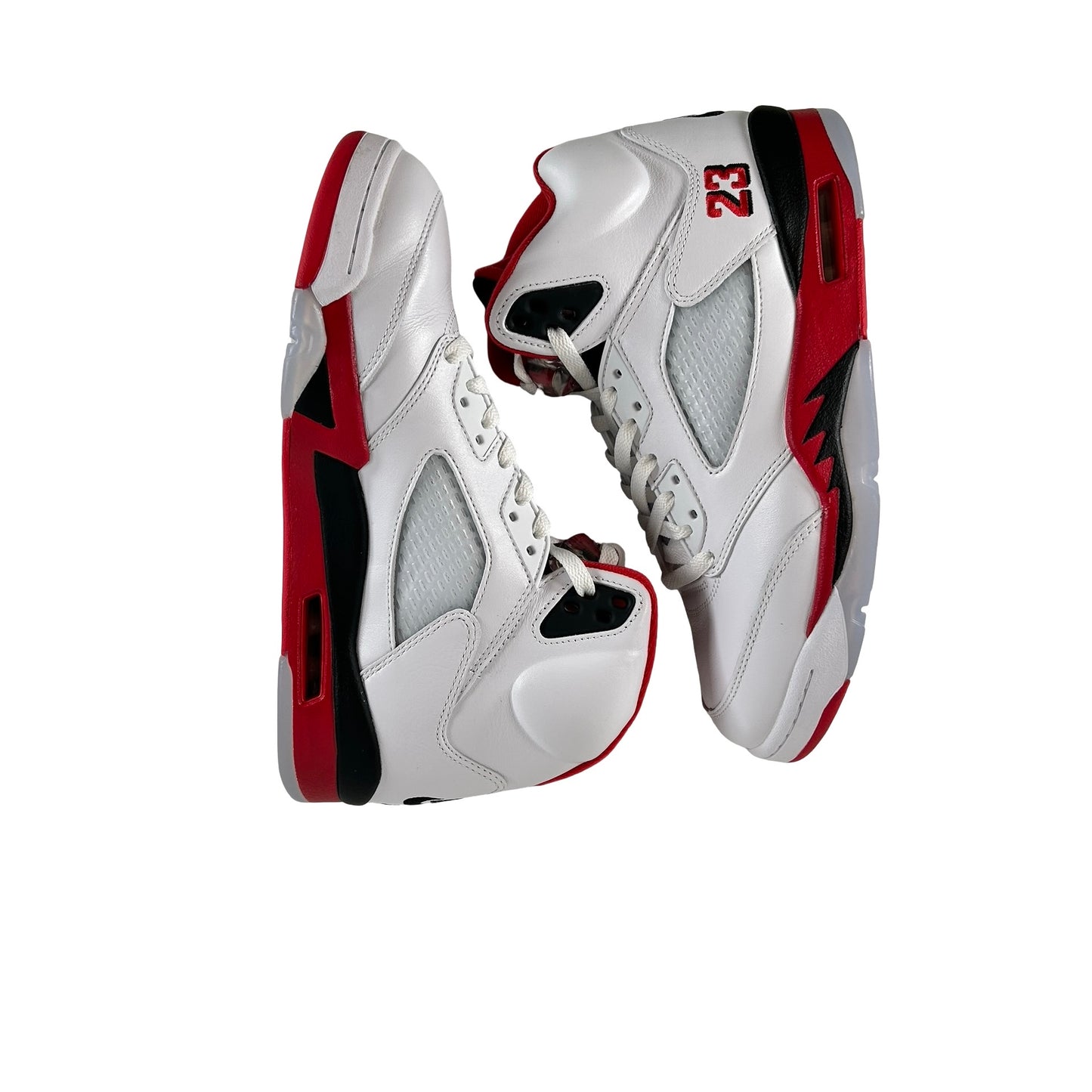 HQ7978 101 Jordan 5 Retro Fire Red Black Tongue (2025) [USED] - 8.5 M (Used)