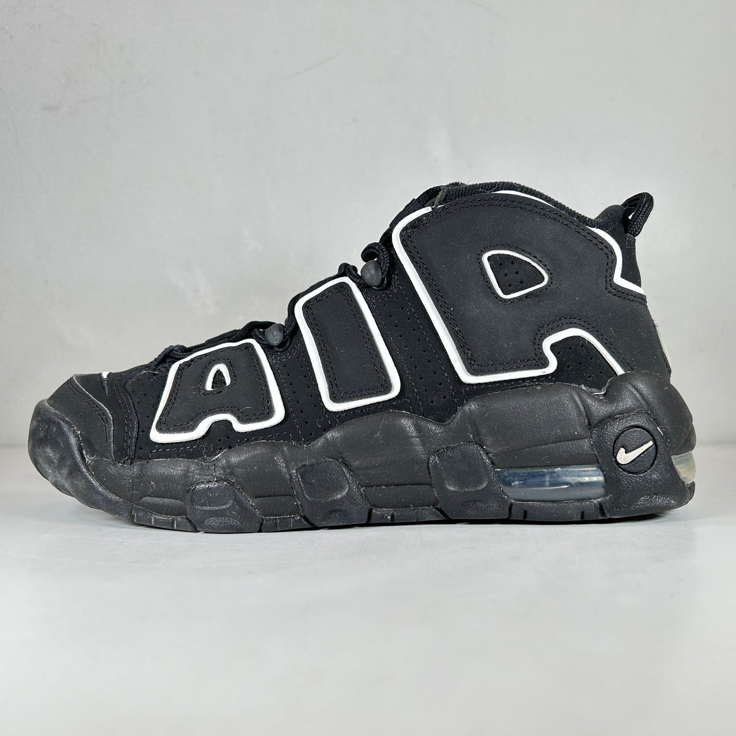 415082 002 Nike Air More Uptempo Black White (GS) [USED]  - 7 Y (Used)