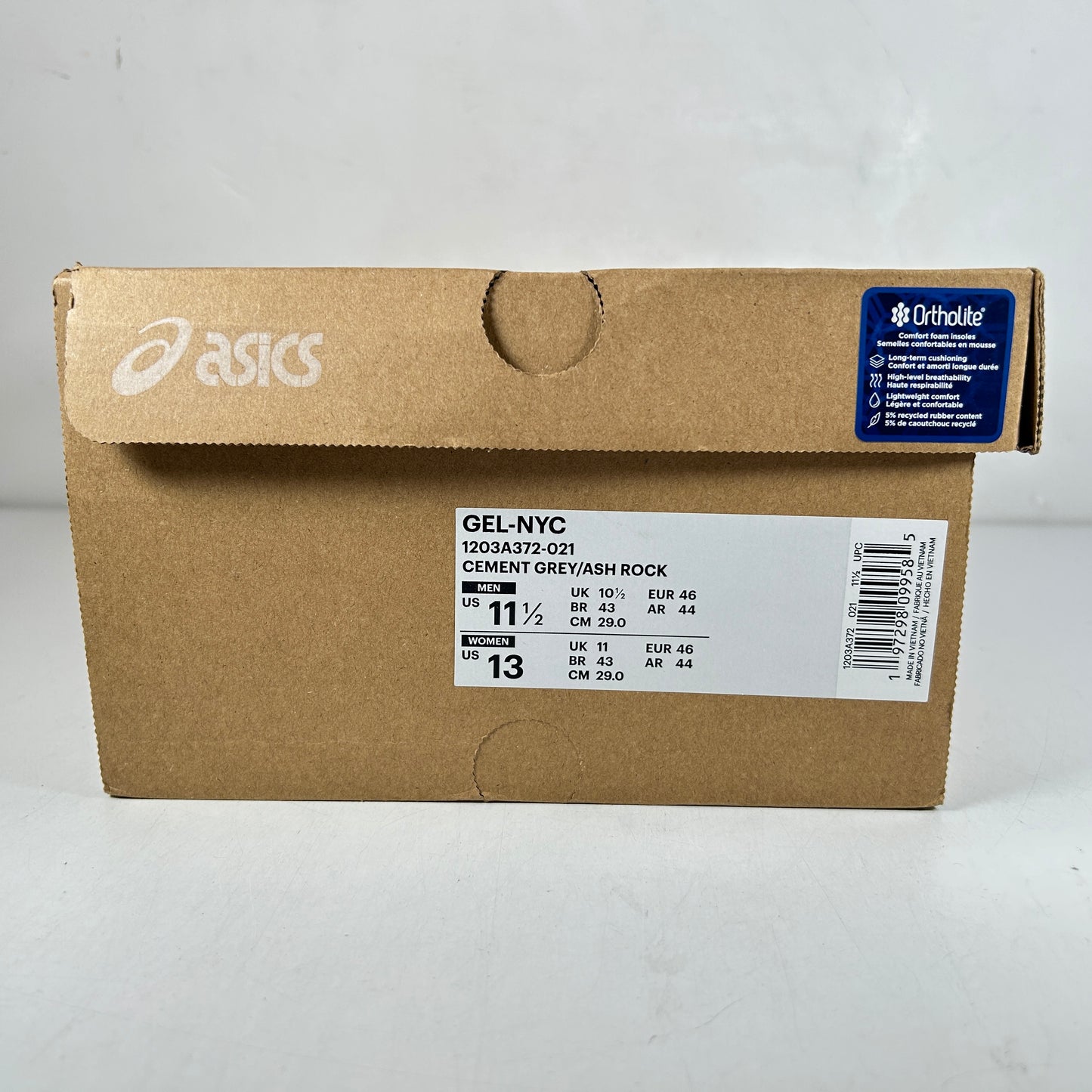 1203A372 021 ASICS Gel-NYC Cement Grey Ash Rock [USED] - 11.5 M (VNDS)