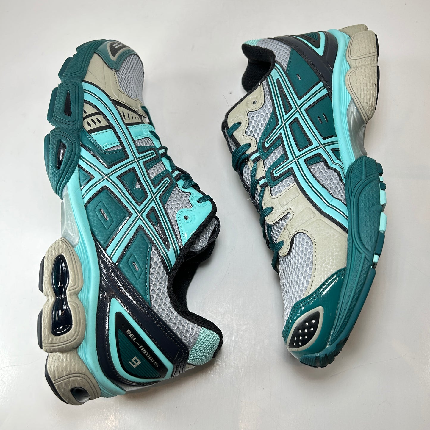 1201A442 020 ASICS UB3-S Gel-Nimbus 9 Kiko Kostadinov Piedmont Grey Aruba Blue [USED] - 10.5 M (Used)