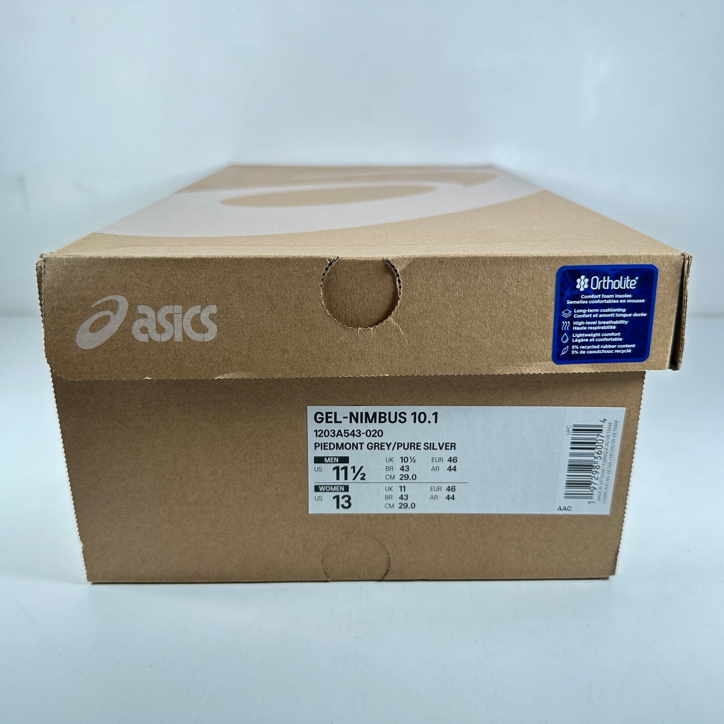 1203A543 020 ASICS Gel-Nimbus 10.1 Piedmont Grey [USED] - 11.5 M (Used)