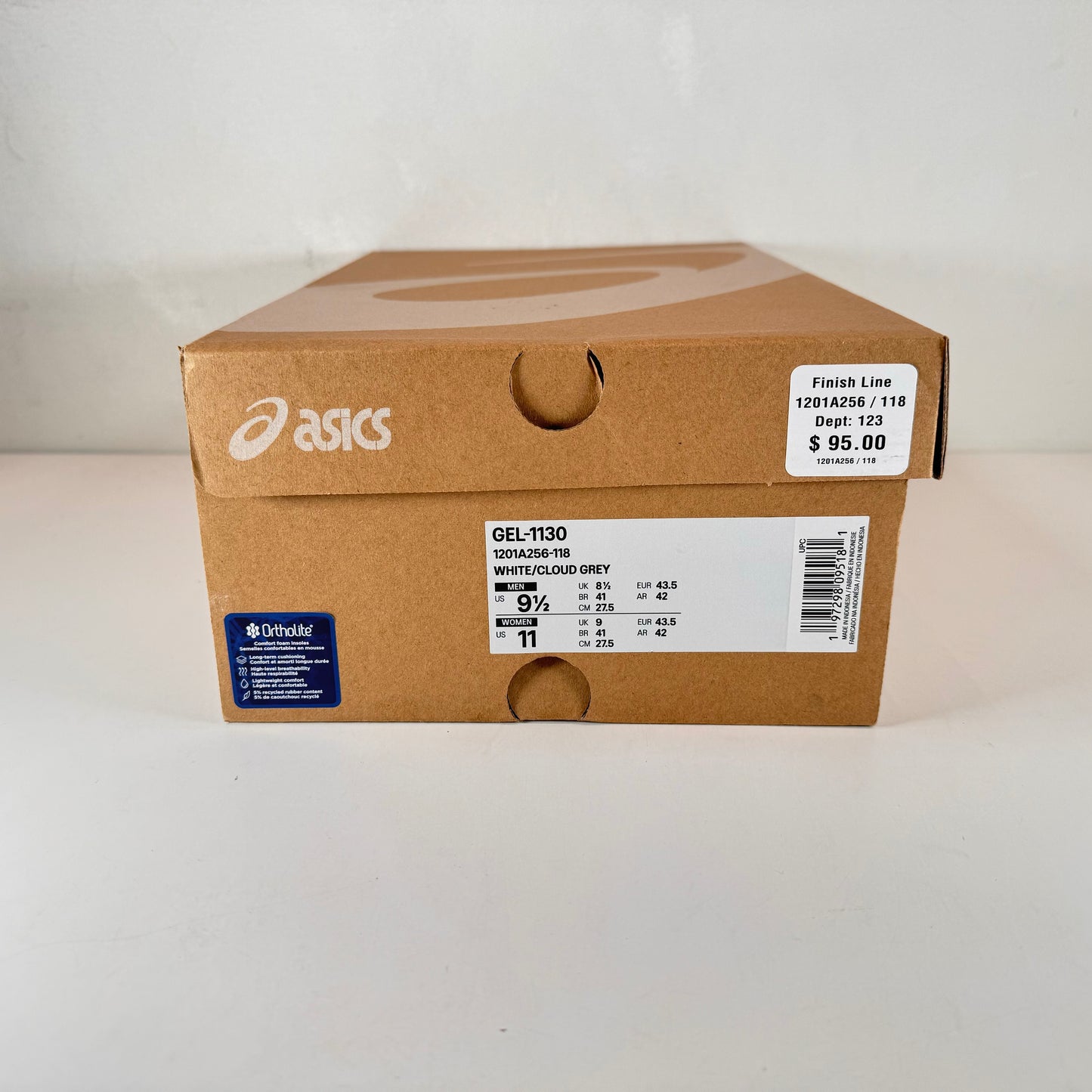 1201A256 118 ASICS Gel-1130 White Cloud Grey [USED] - 9.5 M (Used)