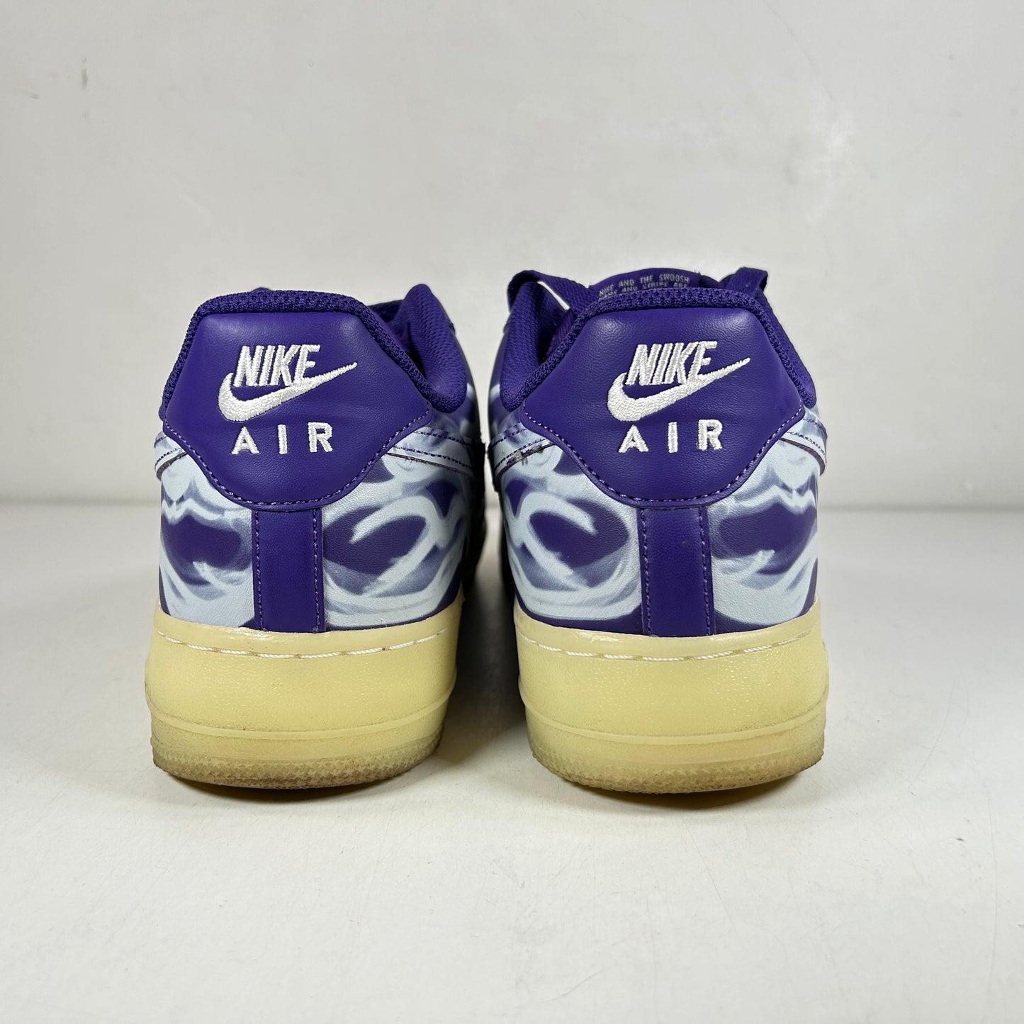 CU8067 500 Nike Air Force 1 Low '07 QS Purple Skeleton Halloween [USED] - 10.5 M (Used)