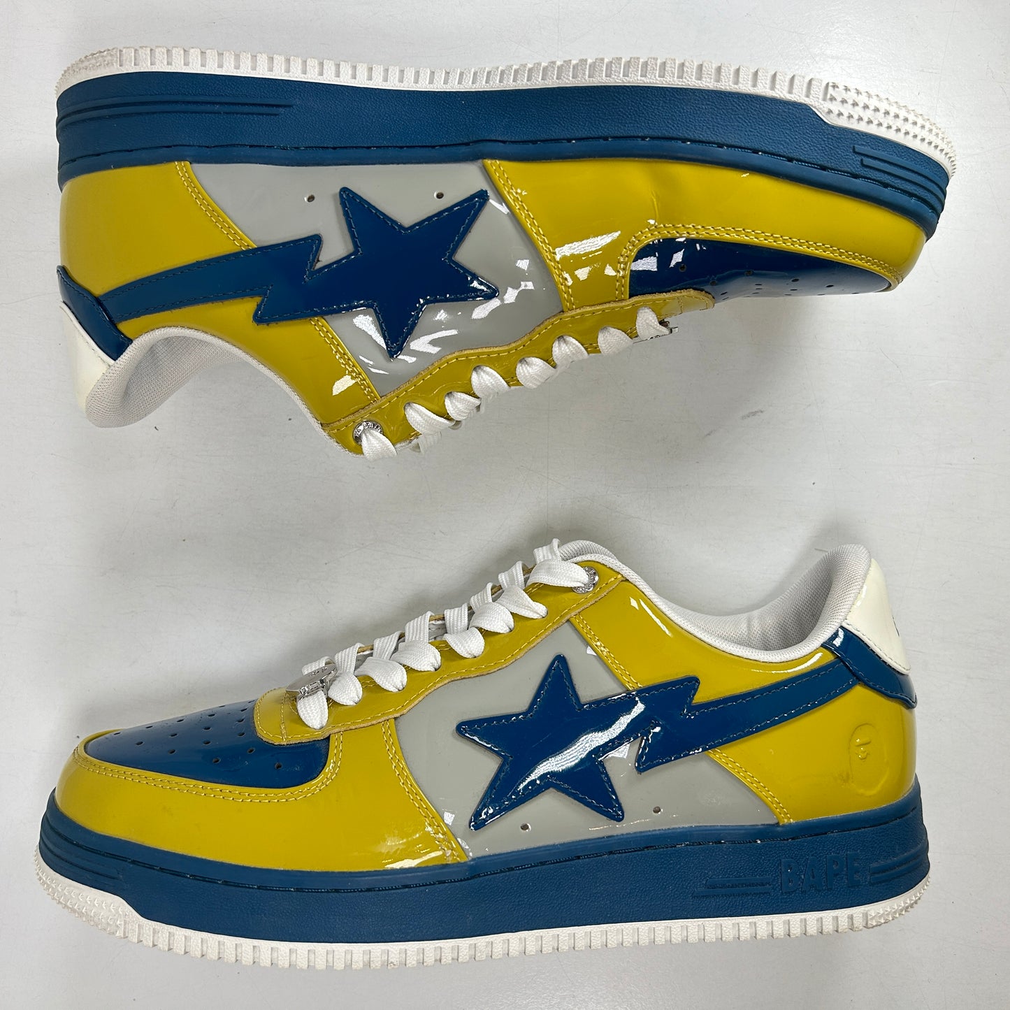 1I80191006 A Bathing Ape Bape Sta Nostalgic Blue Yellow [USED] - 11 M (Used)