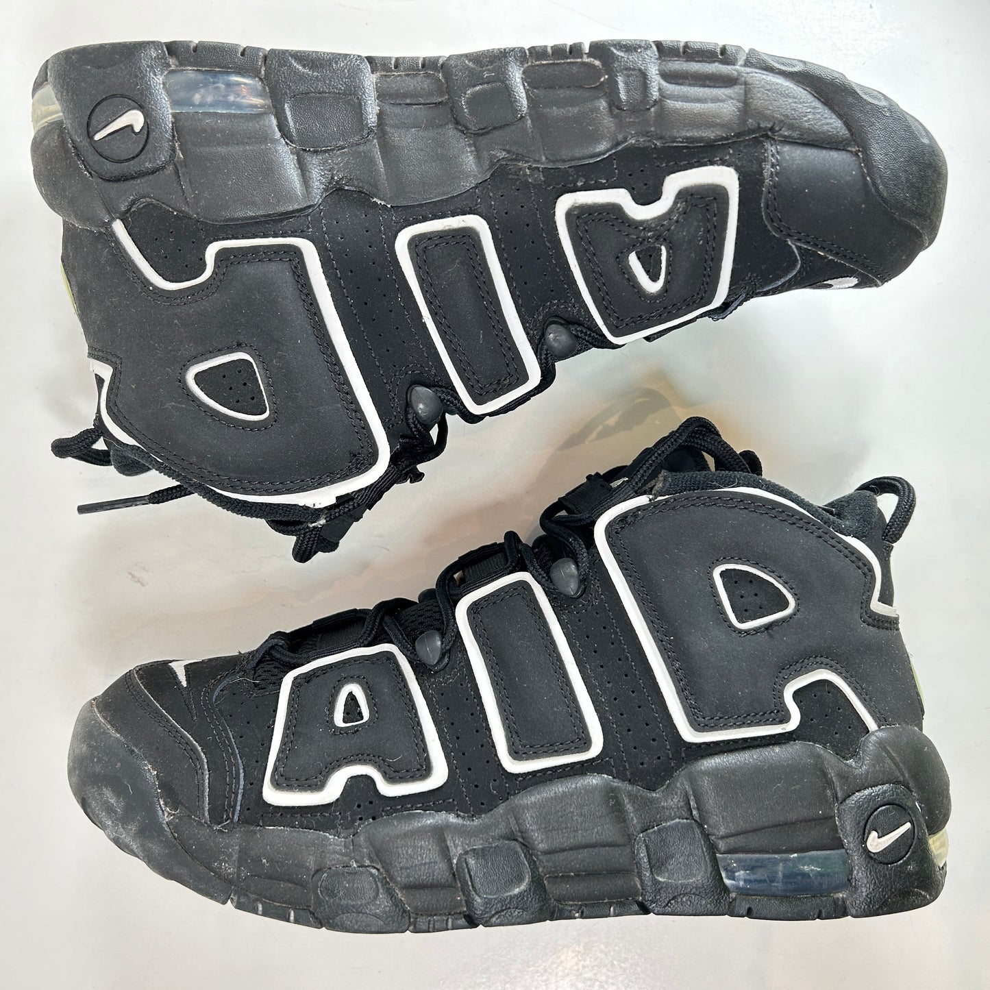 415082 002 Nike Air More Uptempo Black White (GS) [USED]  - 7 Y (Used)