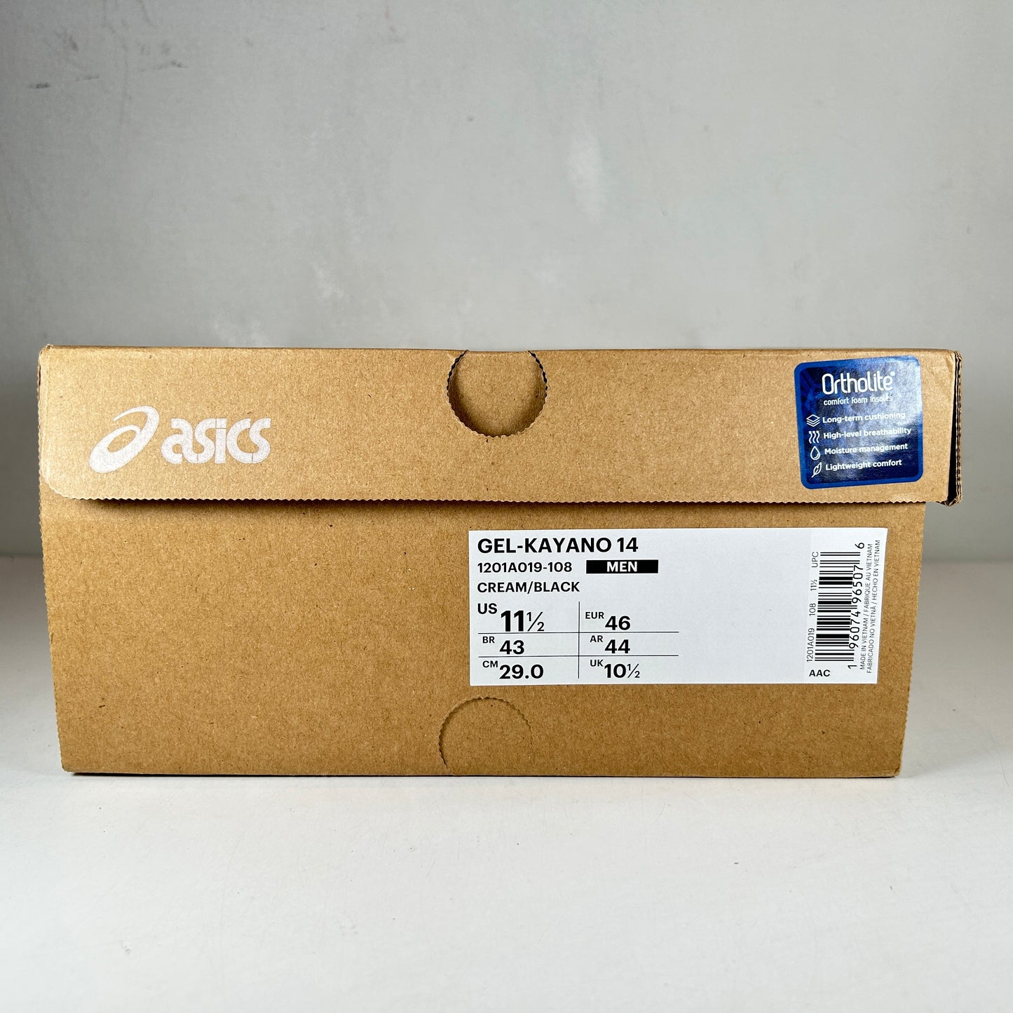 1201A019 108 ASICS Gel-Kayano 14 Cream Black Metallic Plum [USED] - 11.5 M (Used2)