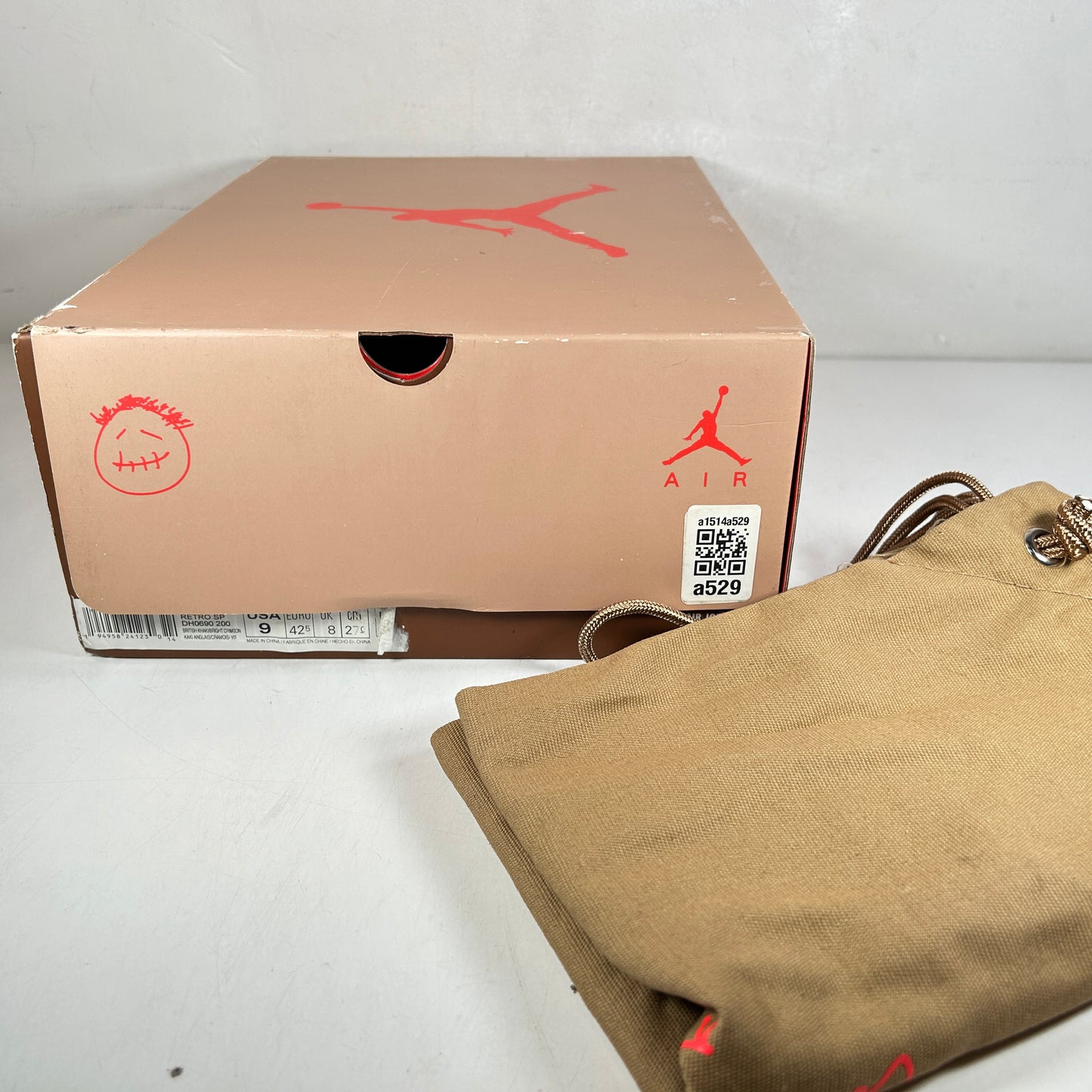 DH0690 200 Jordan 6 Retro Travis Scott British Khaki [USED] - 9 M (Used2)