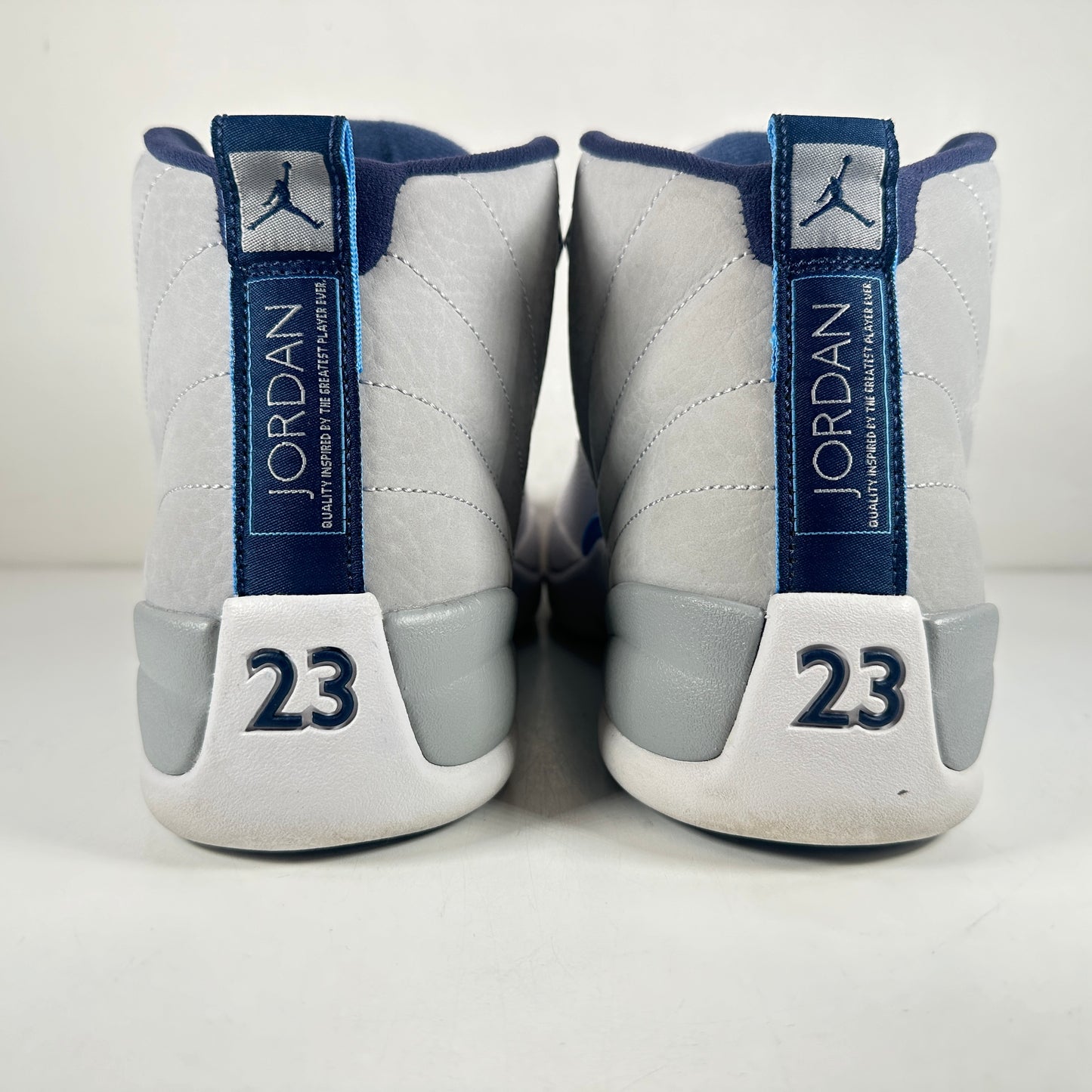 130690 007 Jordan 12 Retro Grey University Blue [USED] - 11 M (Used)