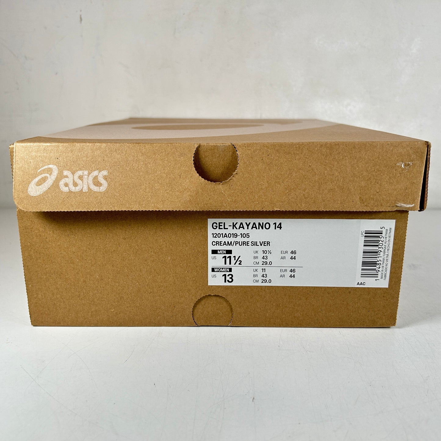 1201A019 105 ASICS Gel-Kayano 14 Cream Pure Silver Champagne [USED] - 11.5 M (VNDS)