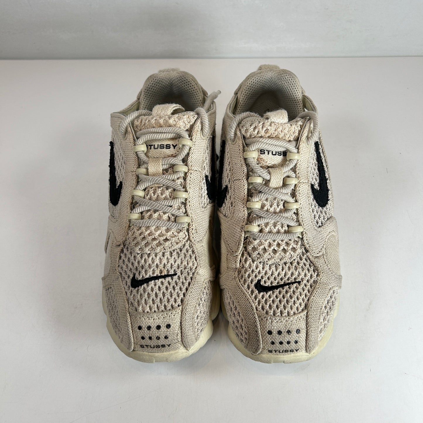 CQ5486 200 Nike Air Zoom Spiridon Cage 2 Stussy Fossil [USED] - 5.5W (Used) (No Box)