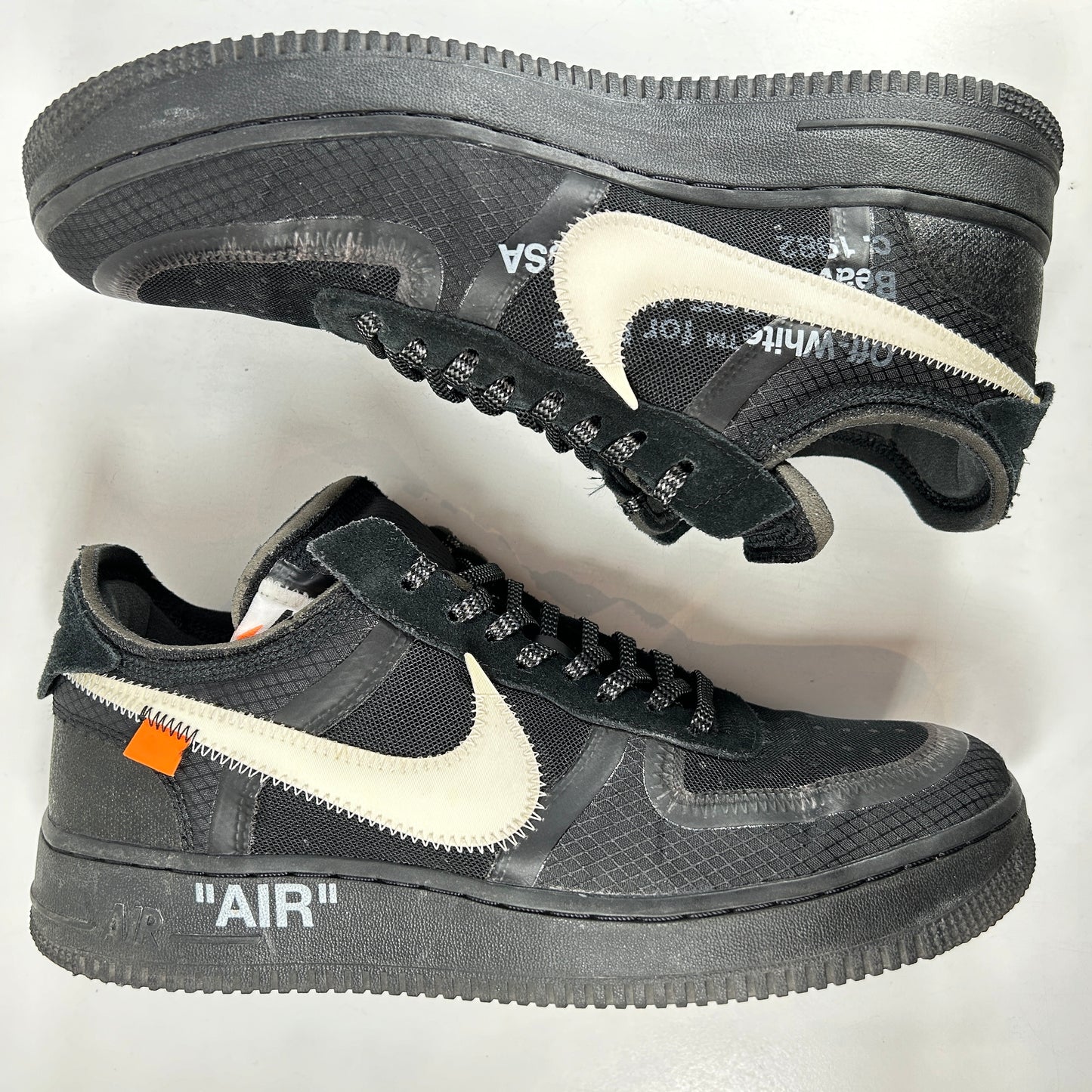 AO4606 001 Nike Air Force 1 Low Off-White Black White [USED] - 9.5 M (Used)