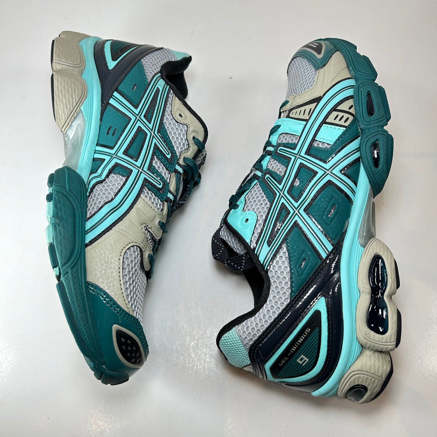 1201A442 020 ASICS UB3-S Gel-Nimbus 9 Kiko Kostadinov Piedmont Grey Aruba Blue [USED] - 10.5 M (Used)