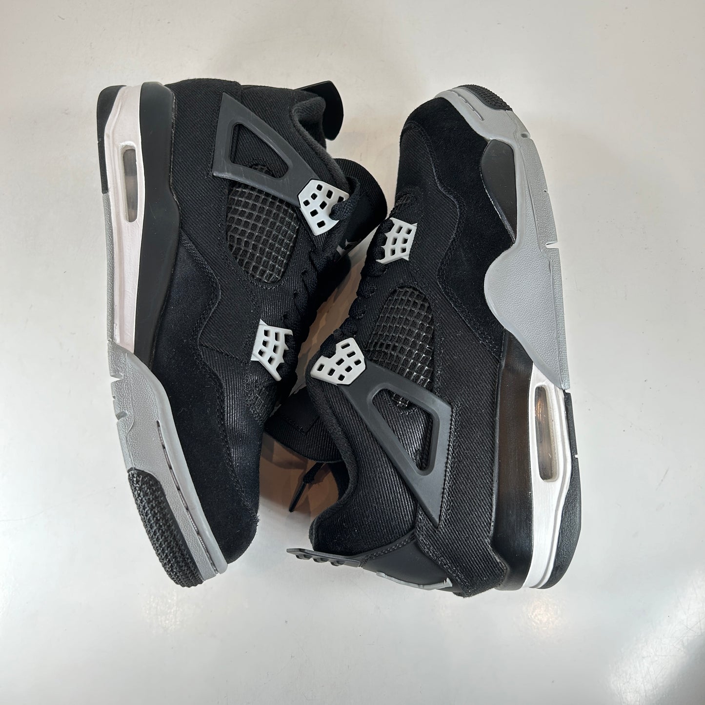 DH7138 006 Jordan 4 Retro SE Black Canvas [USED] - 9 M (Used) (No Box)