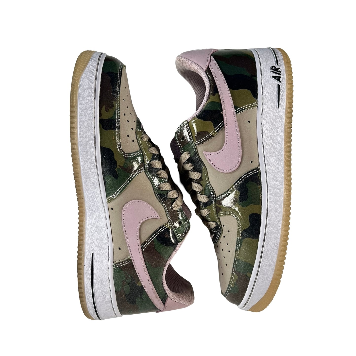 HQ1967 200 Nike Air Force 1 Low '07 LV8 Patent Camo Pink [USED] - 9.5 M (Used)